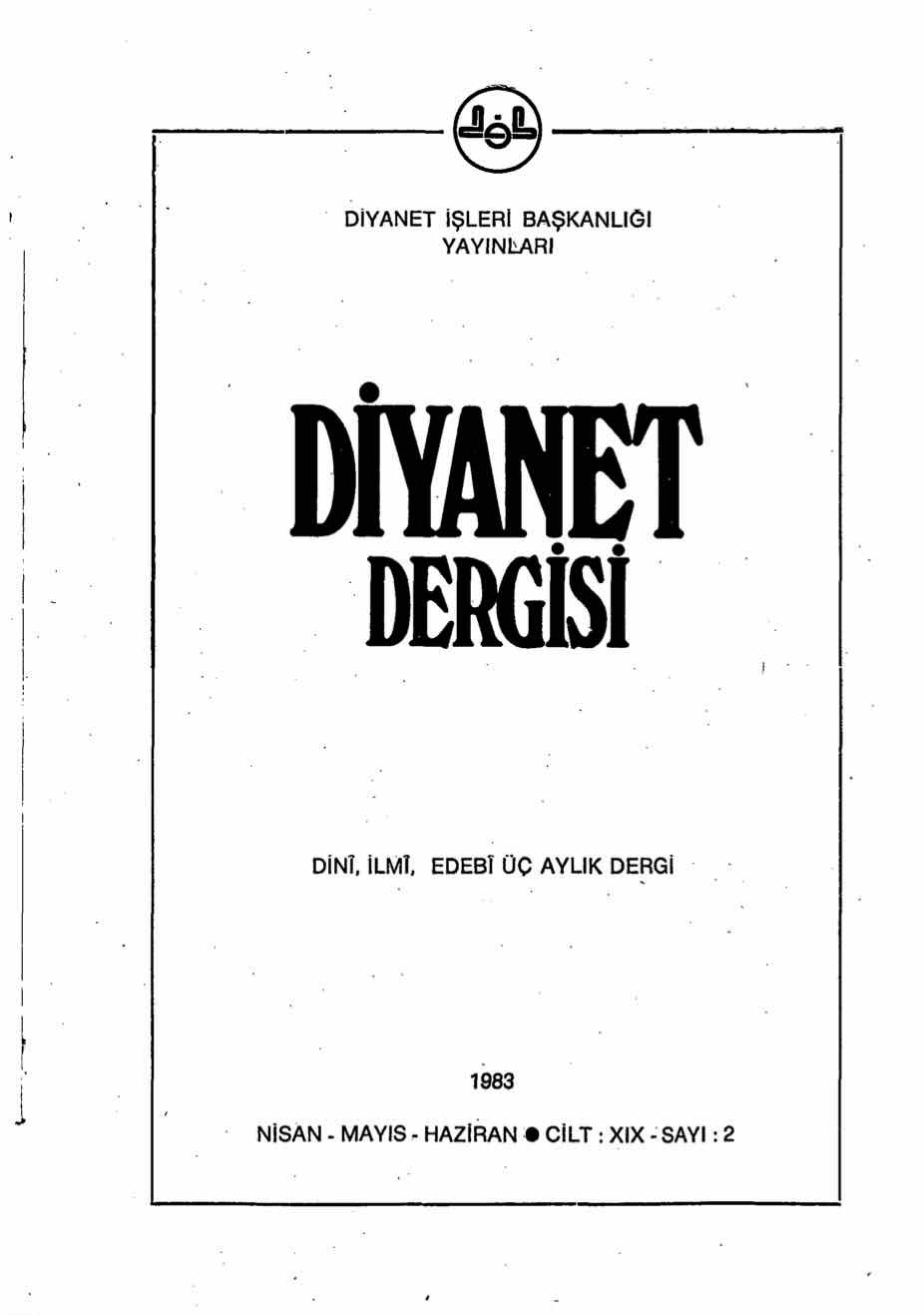 19. Cilt 2. Sayı Kapağı
