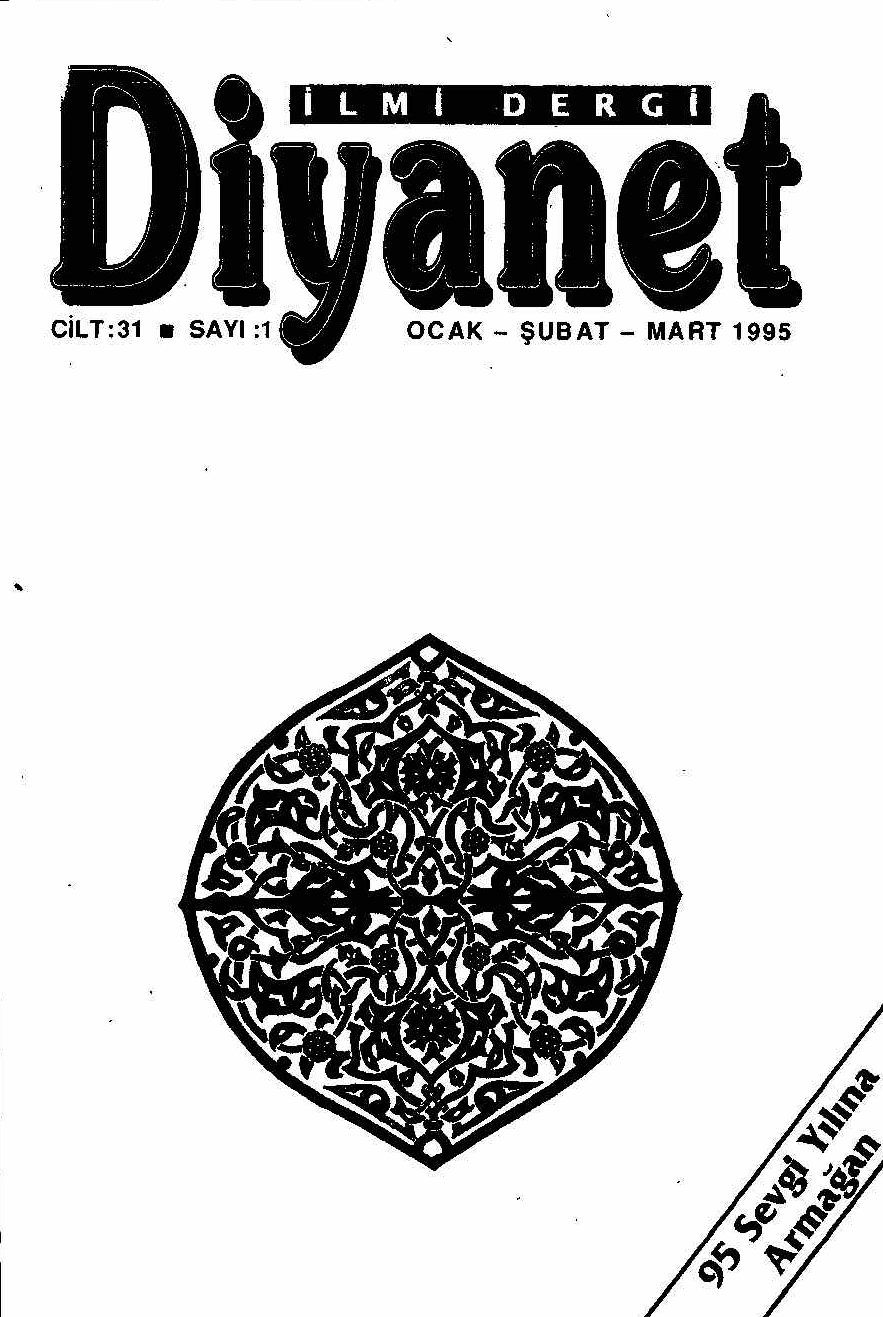 31. Cilt 1. Sayı Kapağı