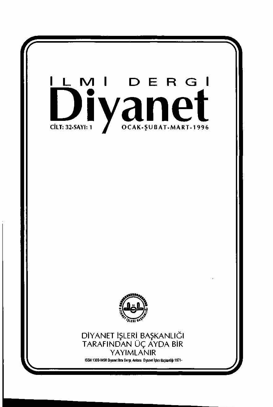 32. Cilt 1. Sayı Kapağı