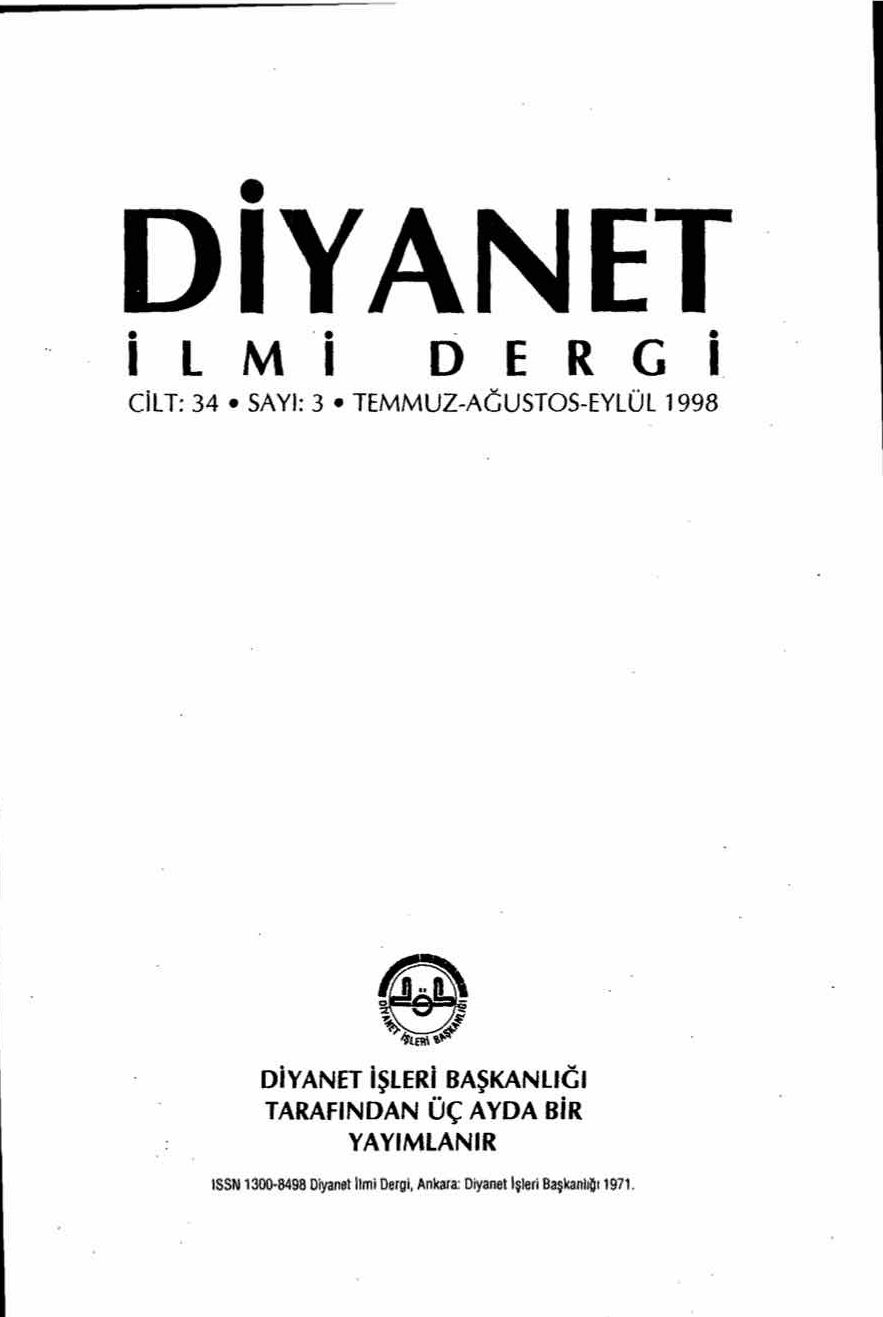 34. Cilt 3. Sayı Kapağı