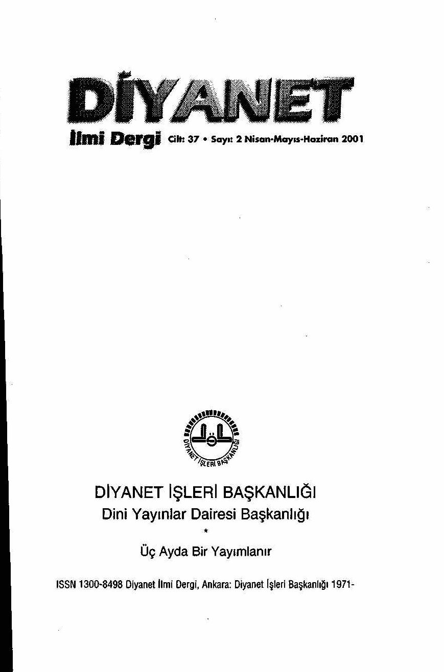 37. Cilt 2. Sayı Kapağı