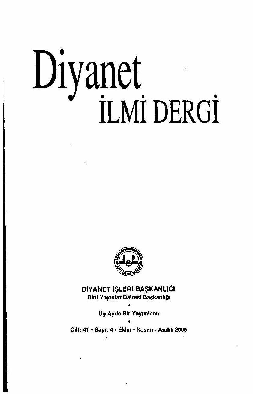 41. Cilt 4. Sayı Kapağı