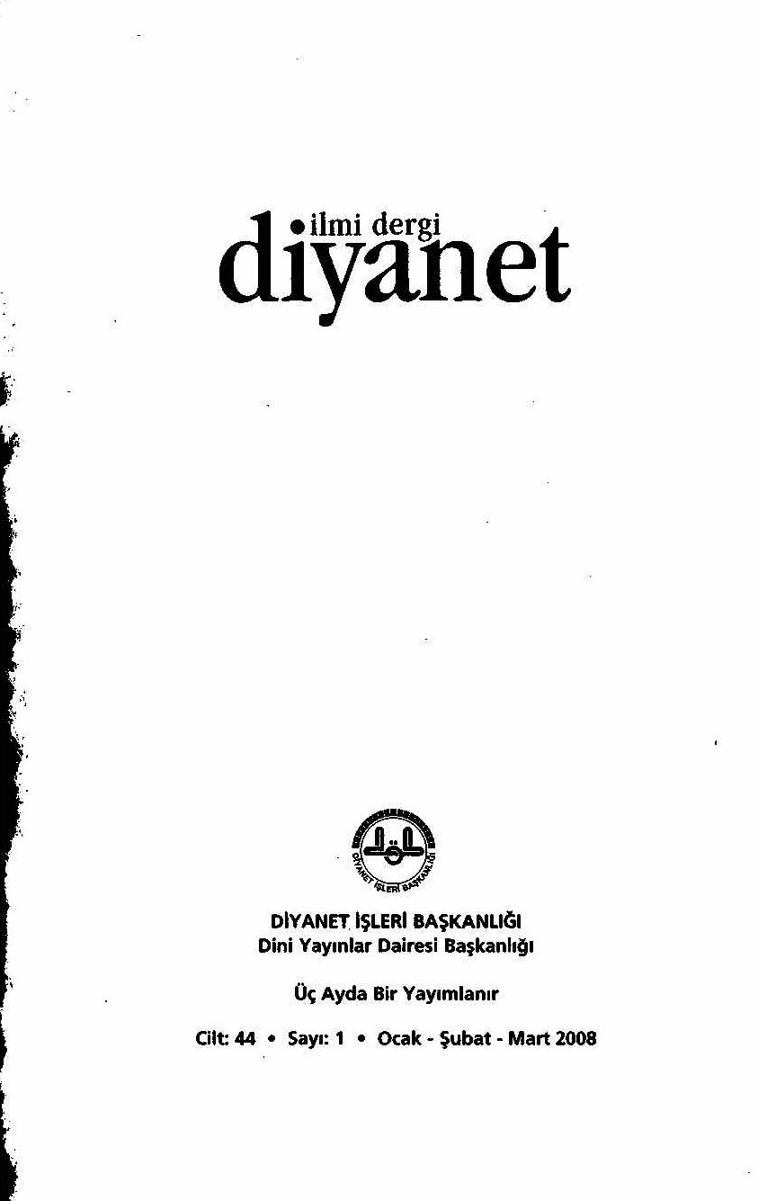 44. Cilt 1. Sayı Kapağı