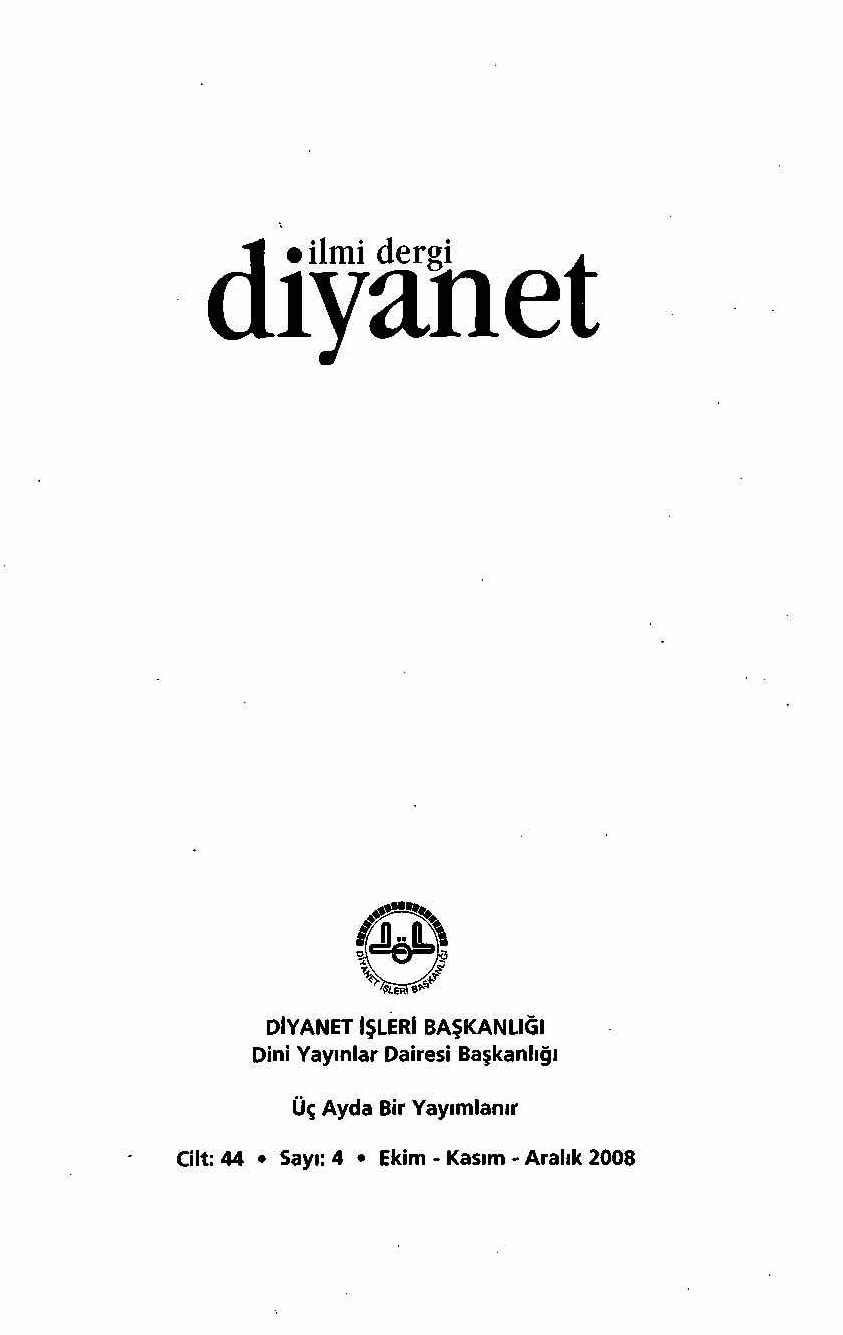44. Cilt 4. Sayı Kapağı