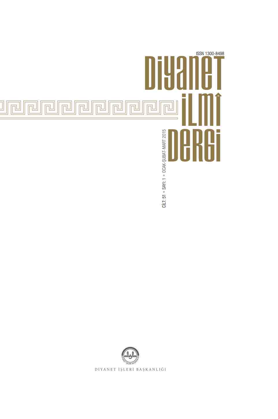 51. Cilt 1. Sayı Kapağı