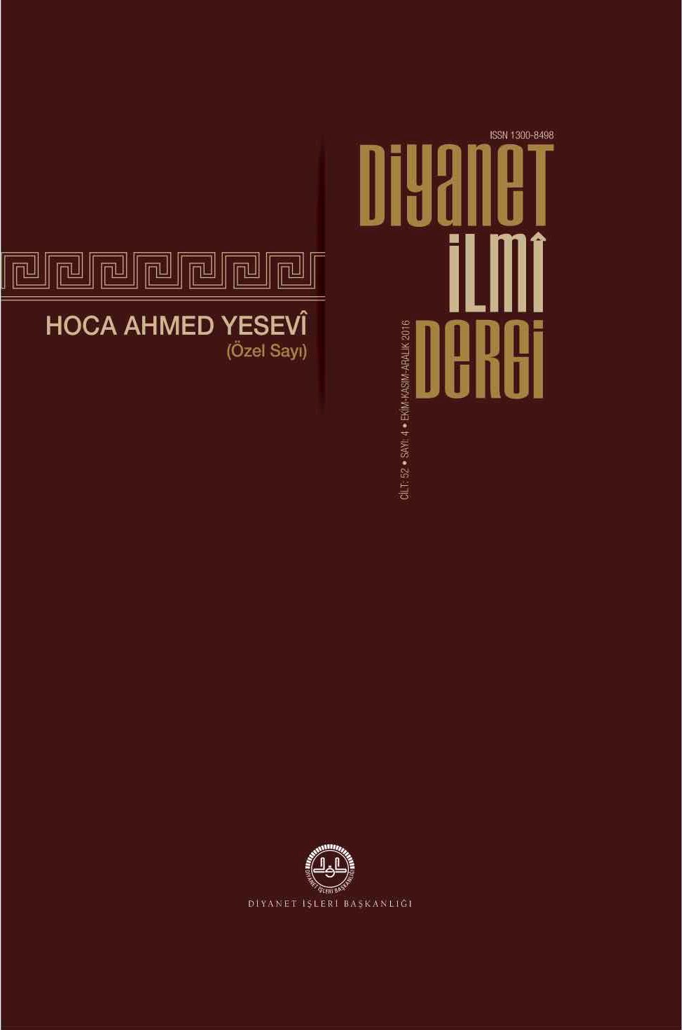 52. Cilt 4. Sayı Kapağı