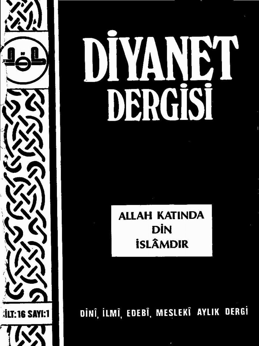 16. Cilt 1. Sayı Kapağı