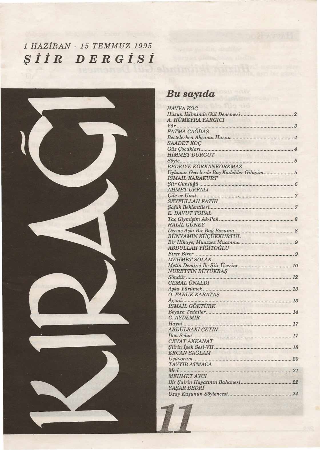 11. Sayı Kapağı