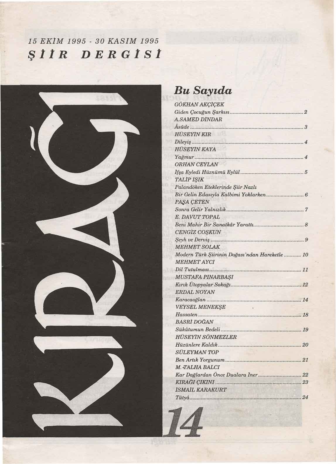 14. Sayı Kapağı