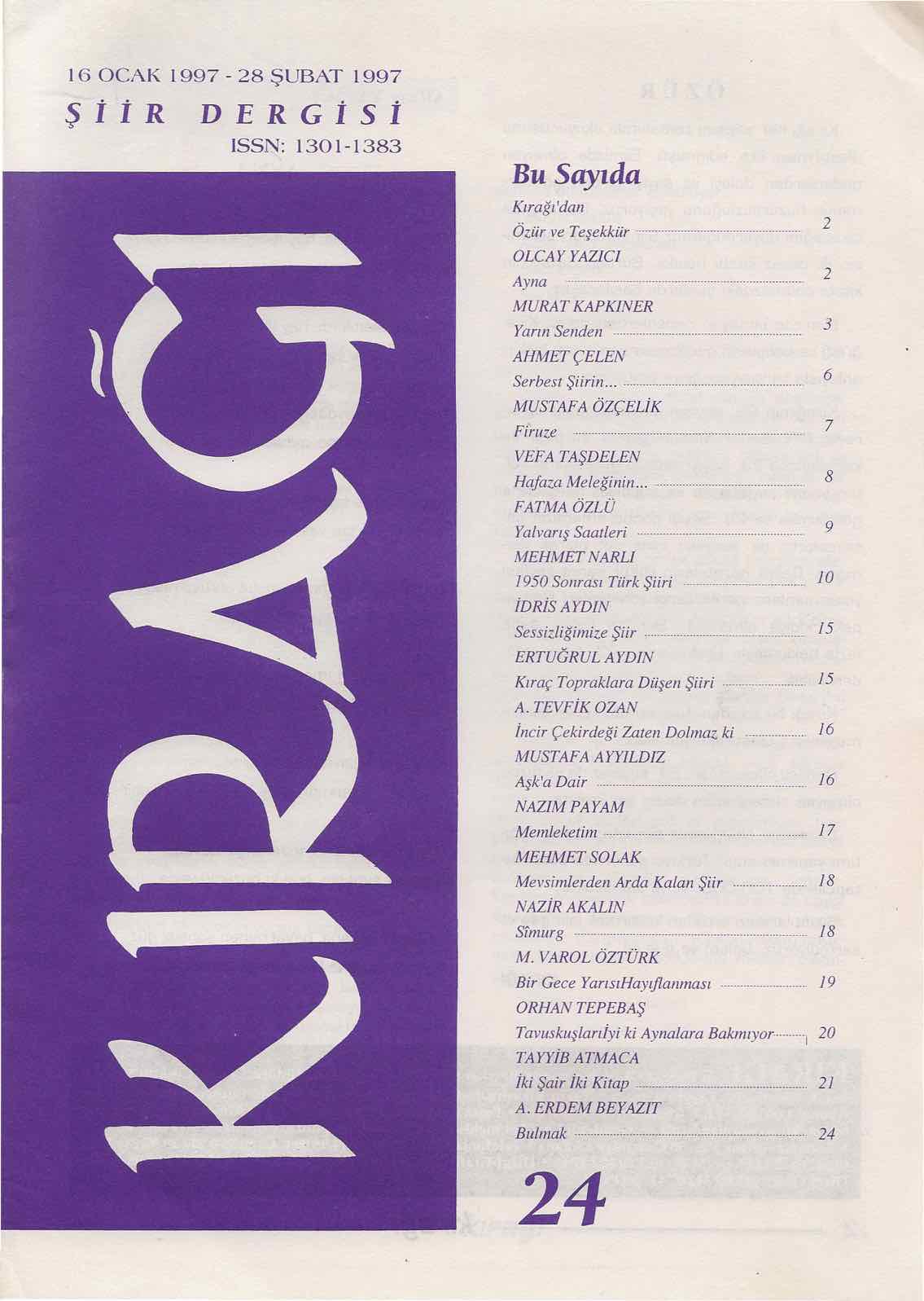 24. Sayı Kapağı