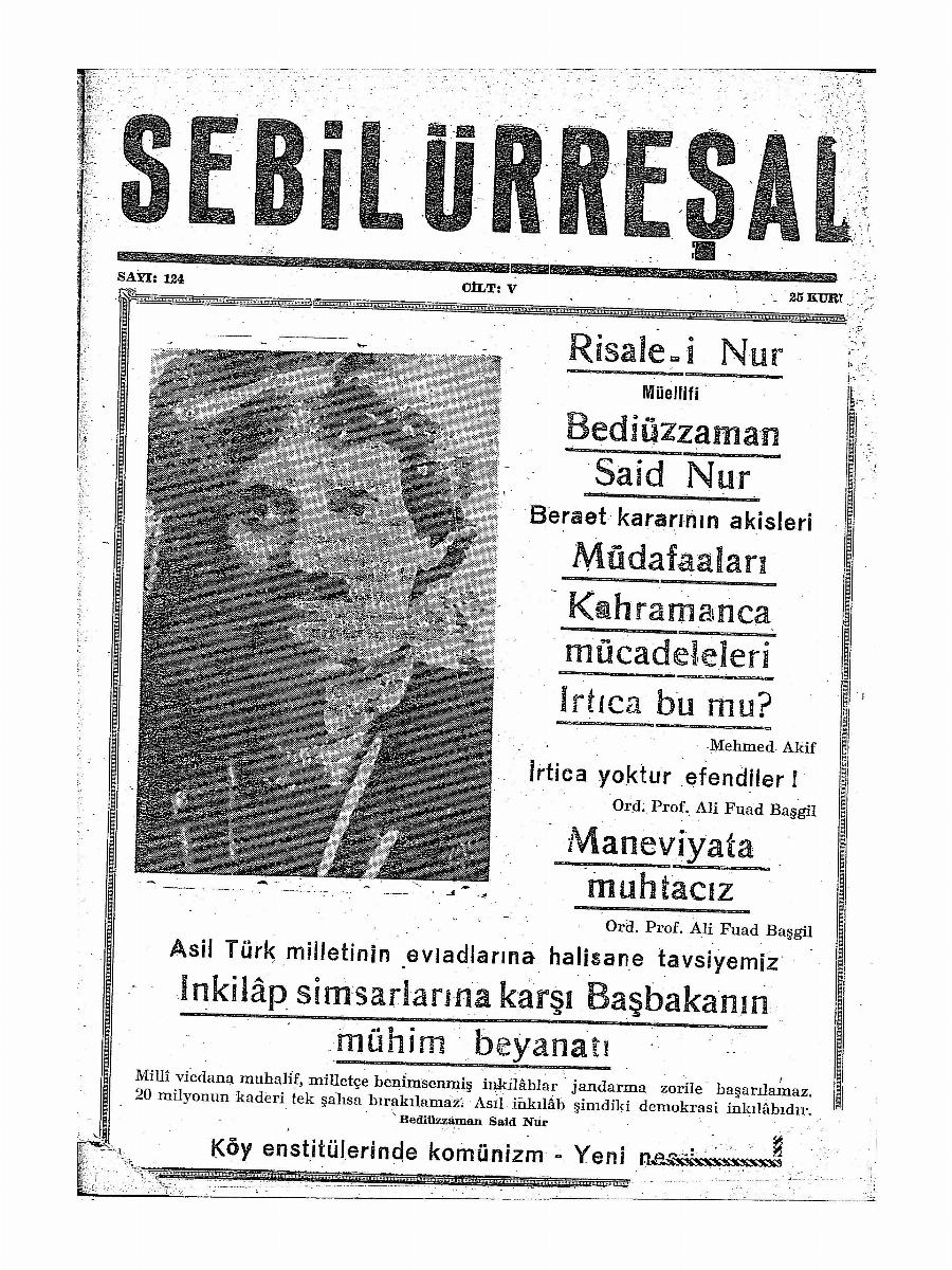 5. Cilt 124. Sayı Kapağı