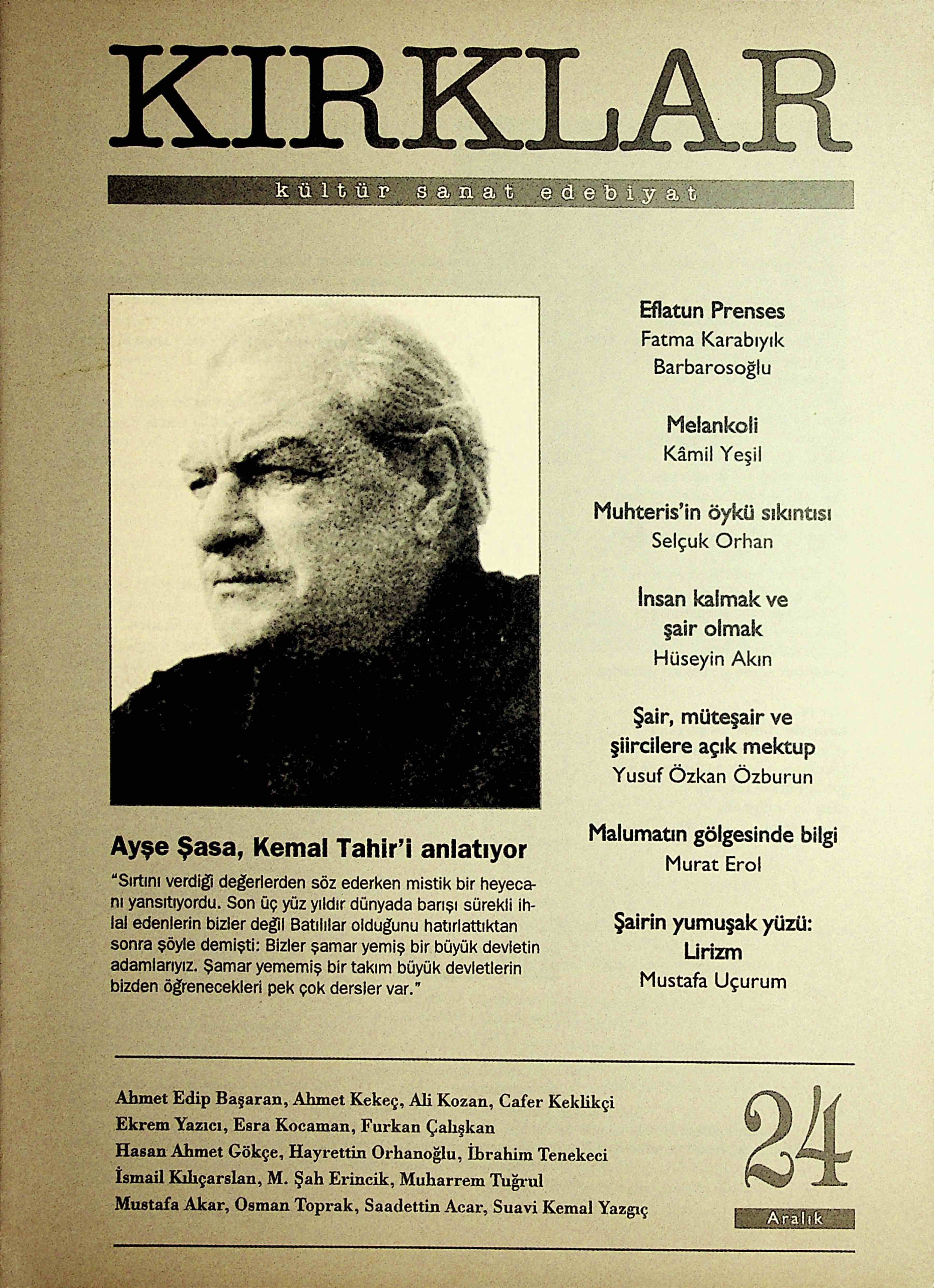 1. Cilt 24. Sayı Kapağı