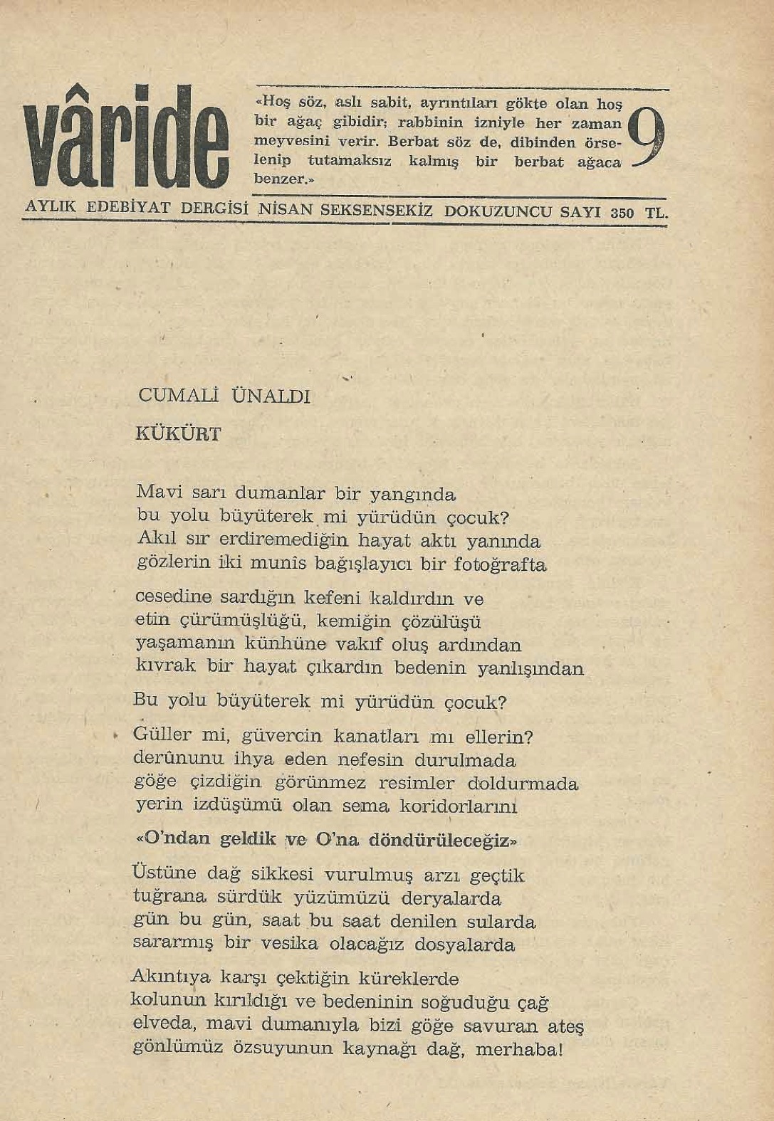 9. Sayı Kapağı