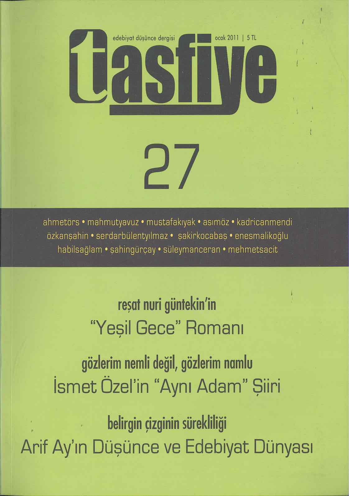 27. Sayı Kapağı