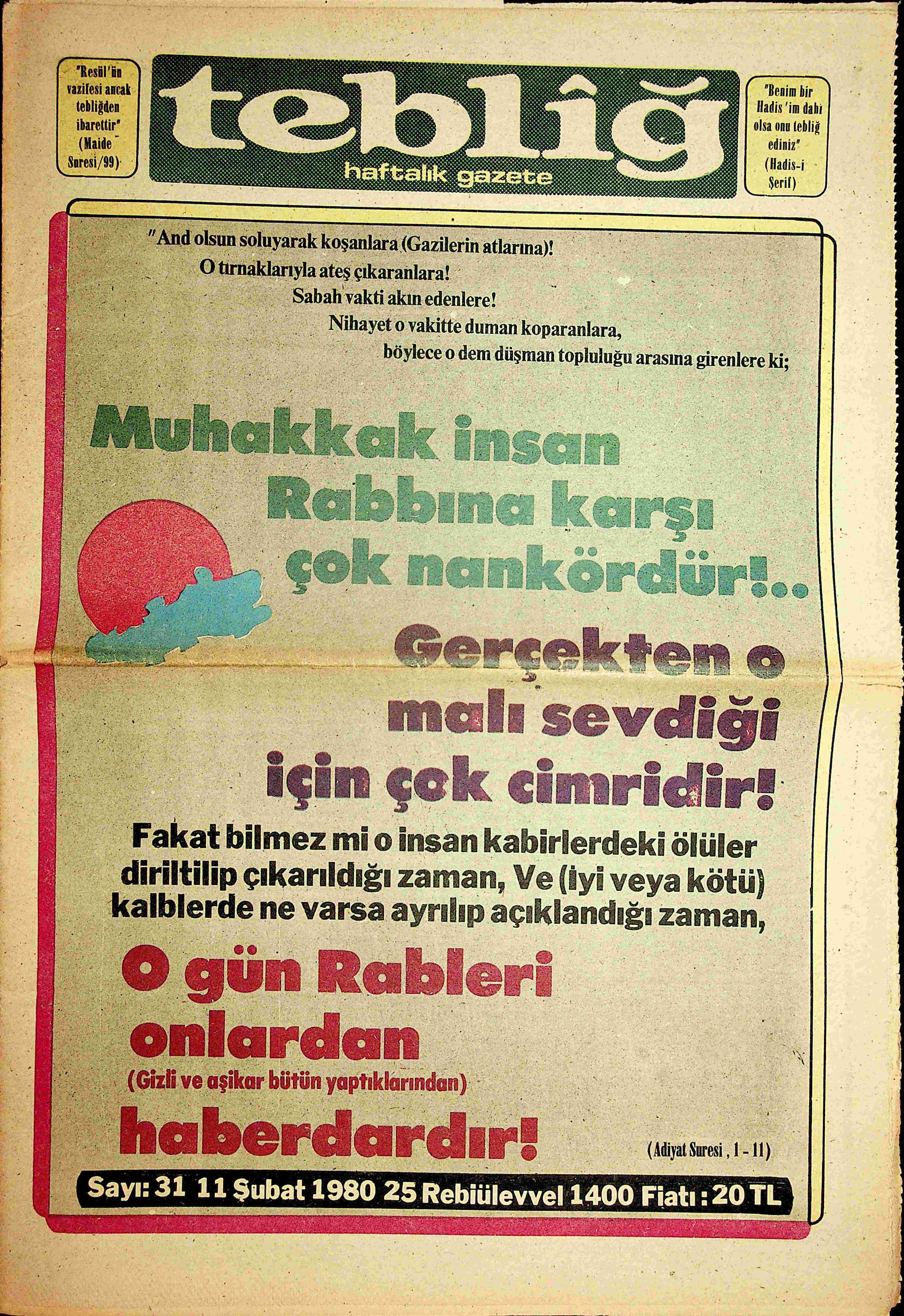 31. Sayı Kapağı