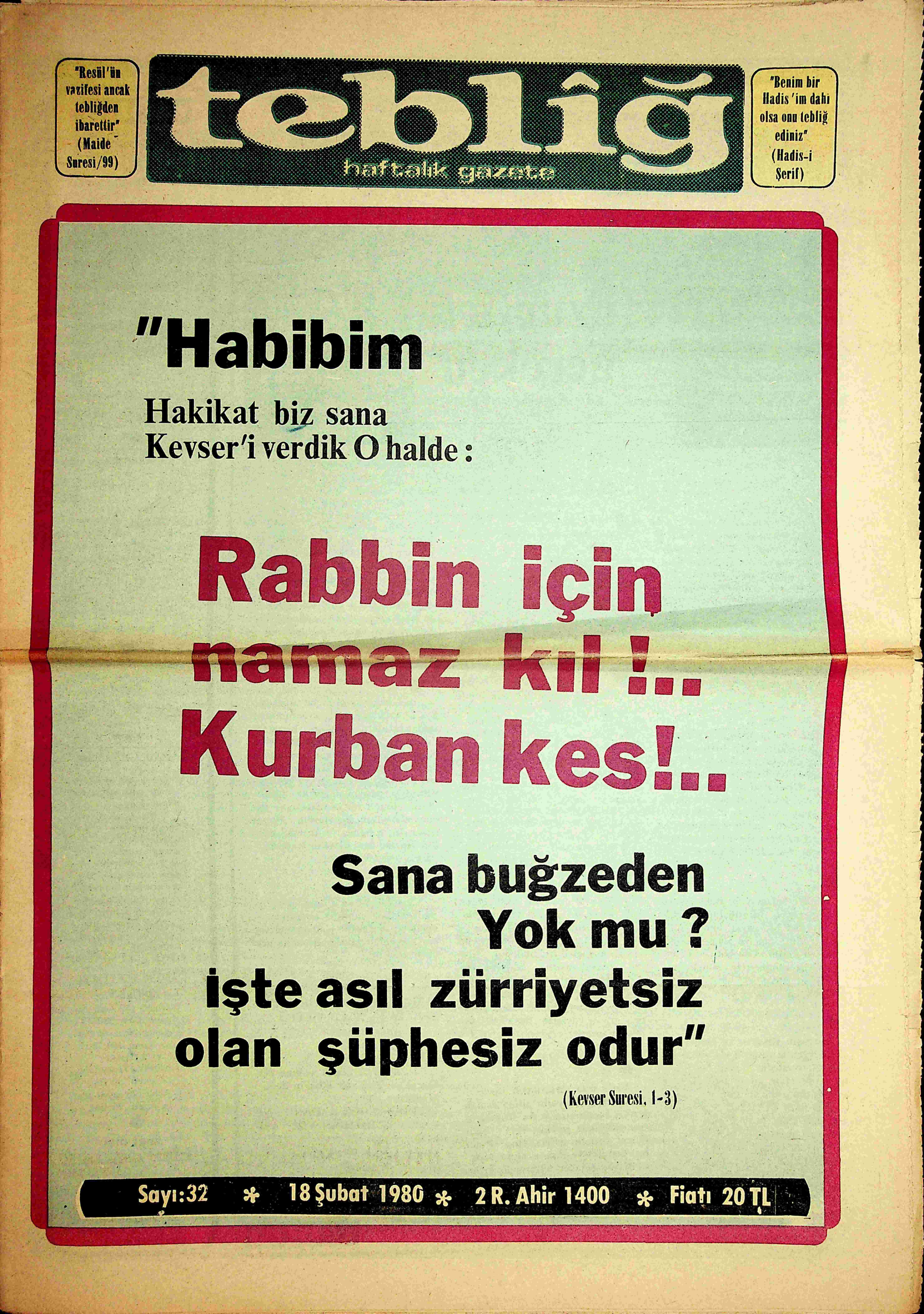 32. Sayı Kapağı