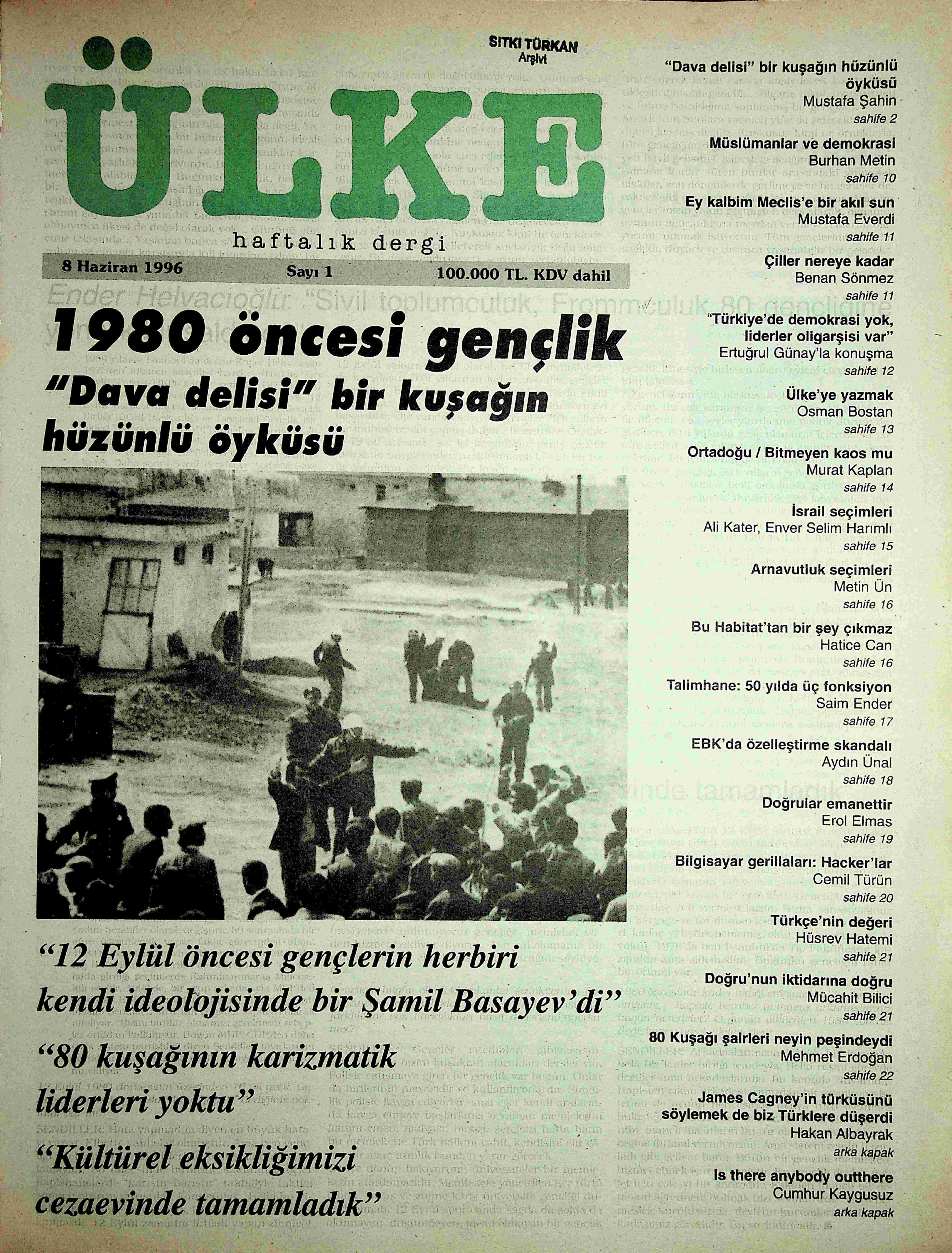 1. Sayı Kapağı