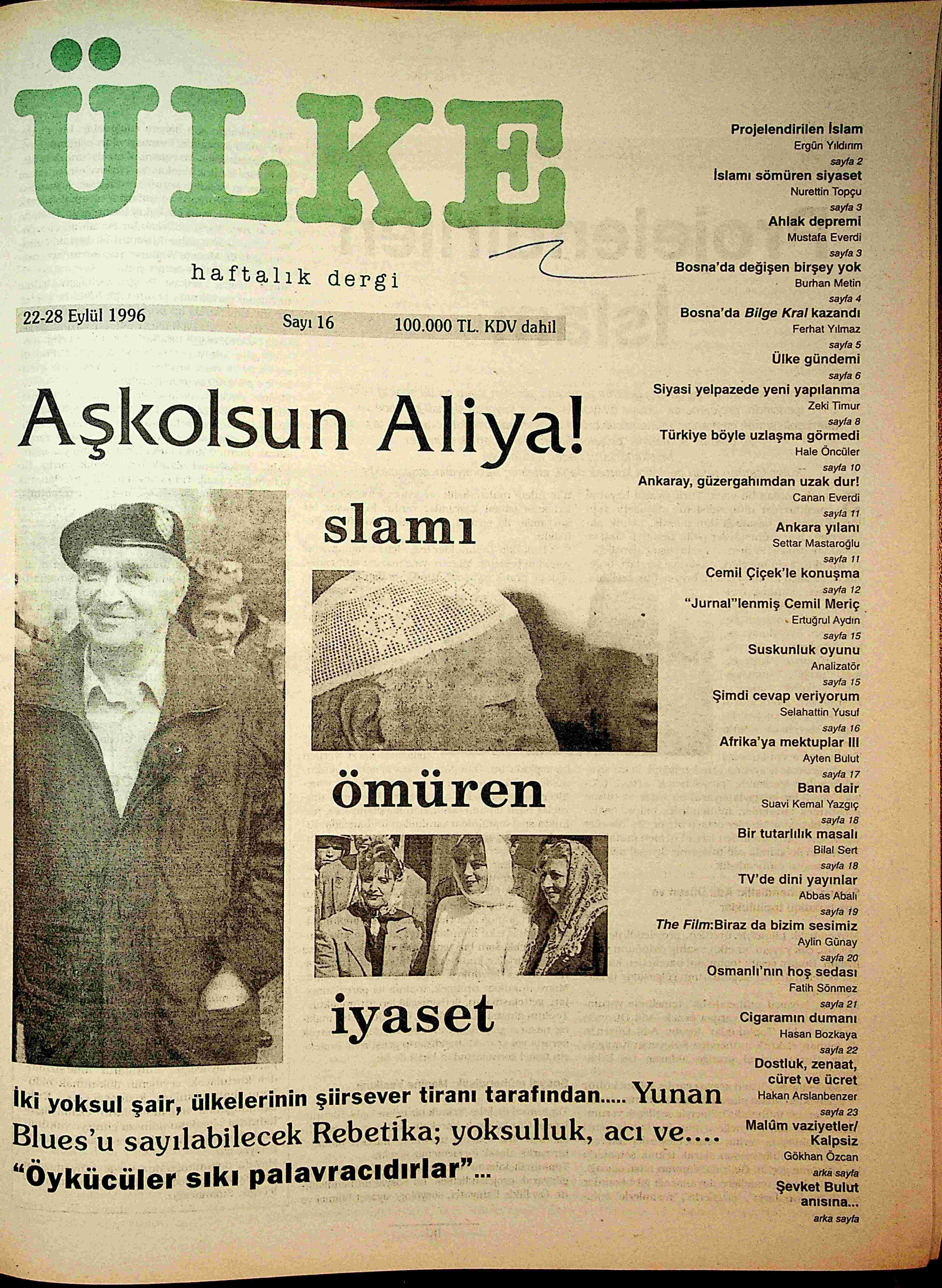16. Sayı Kapağı