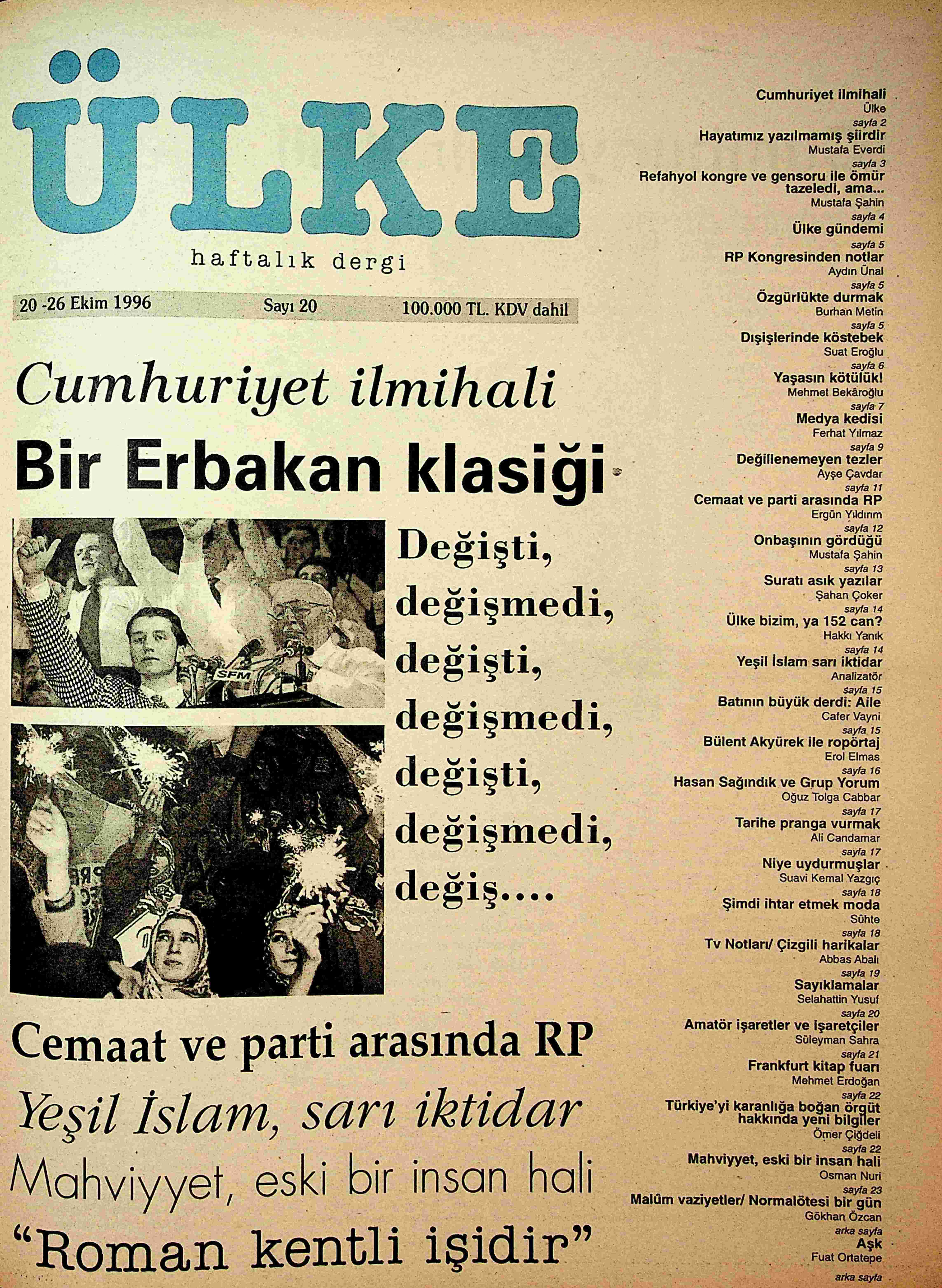 20. Sayı Kapağı