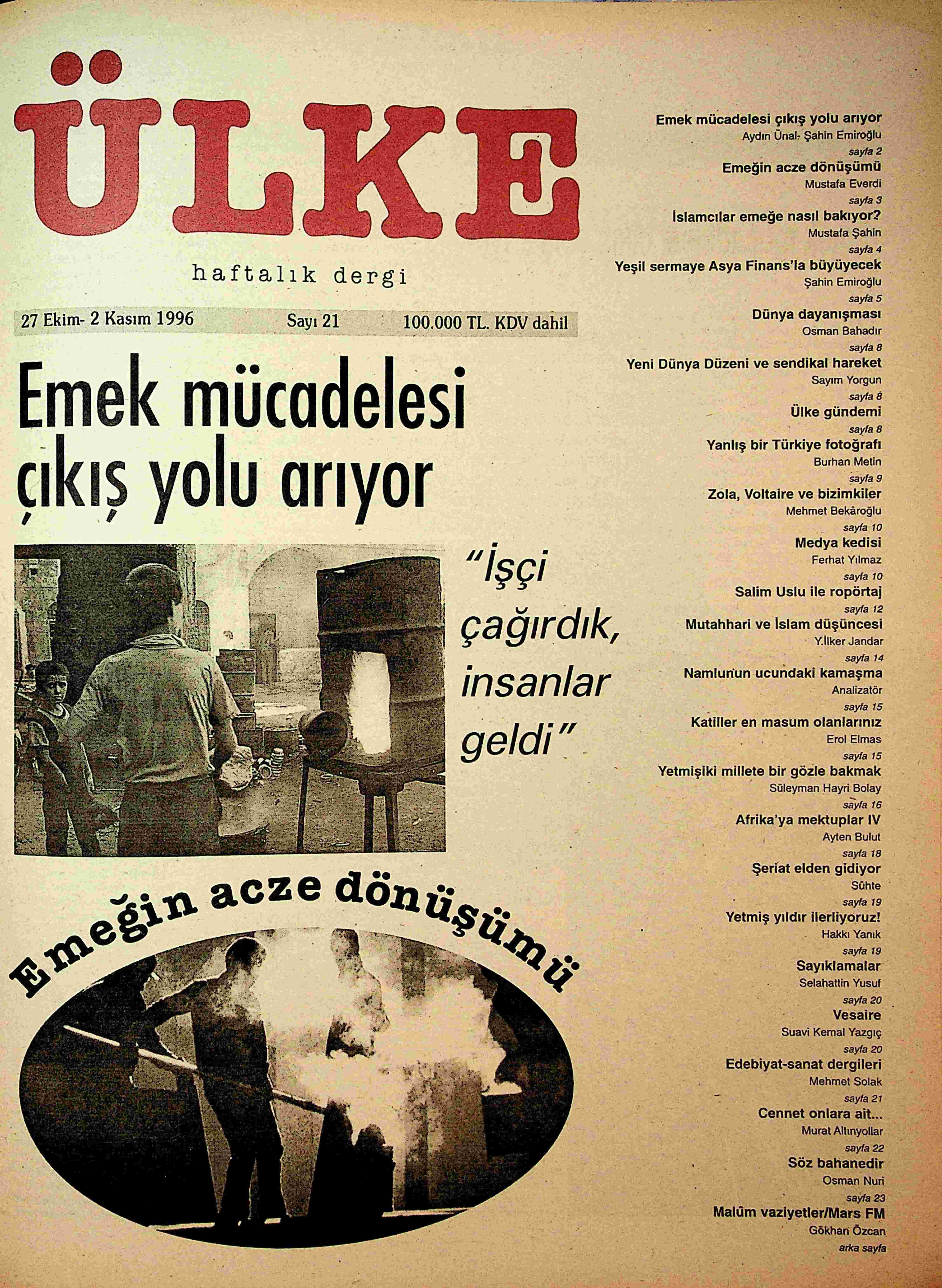 21. Sayı Kapağı