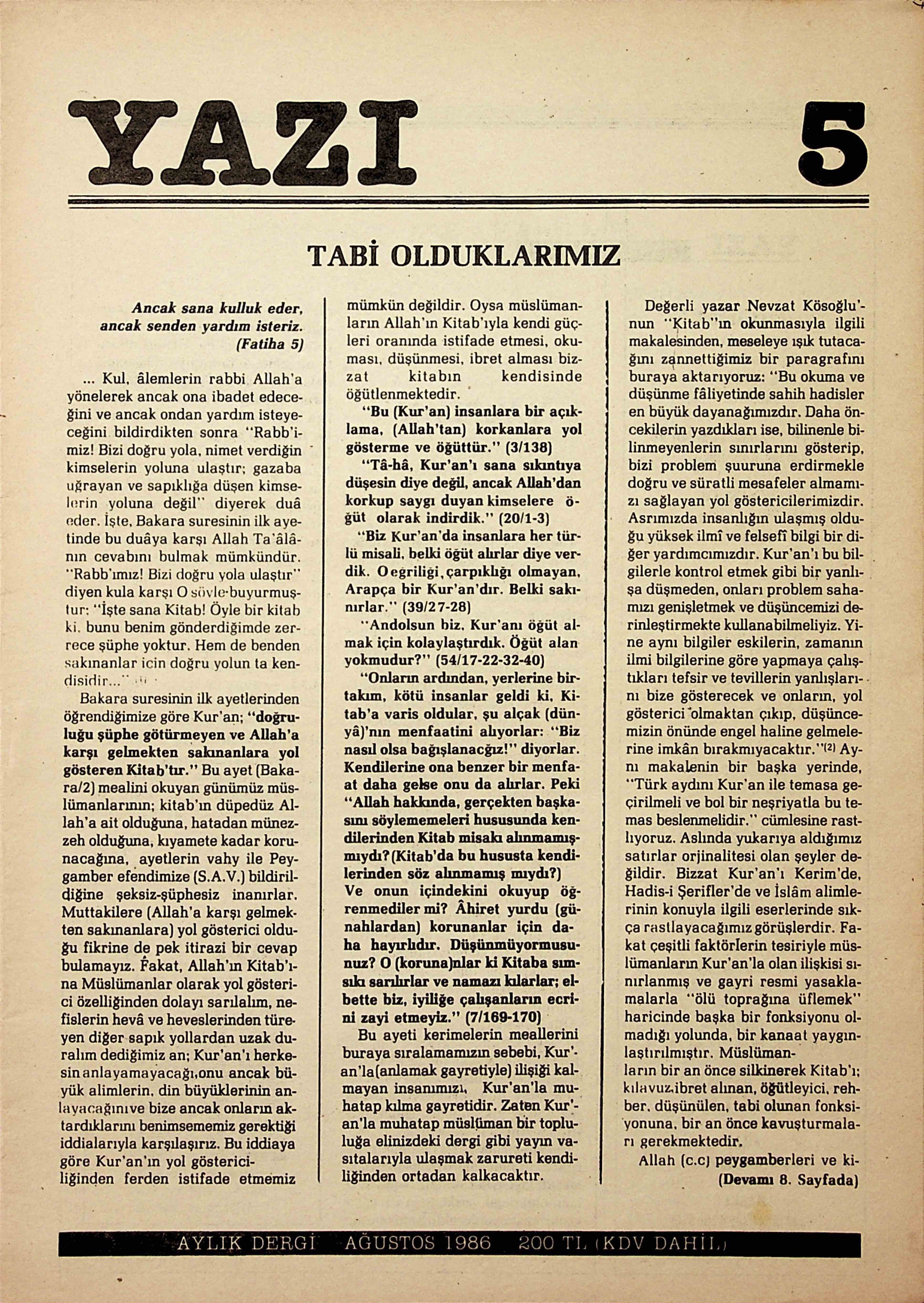5. Sayı Kapağı