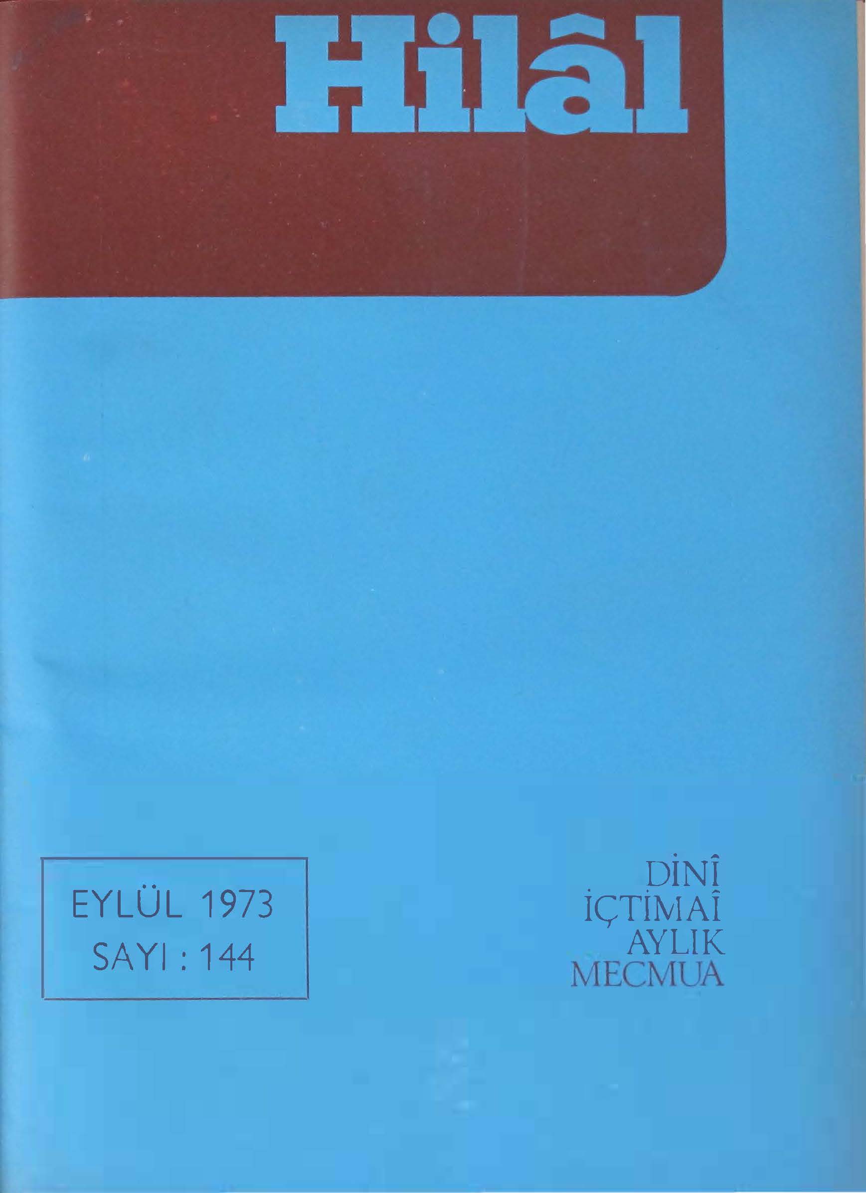 12. Cilt 144. Sayı Kapağı