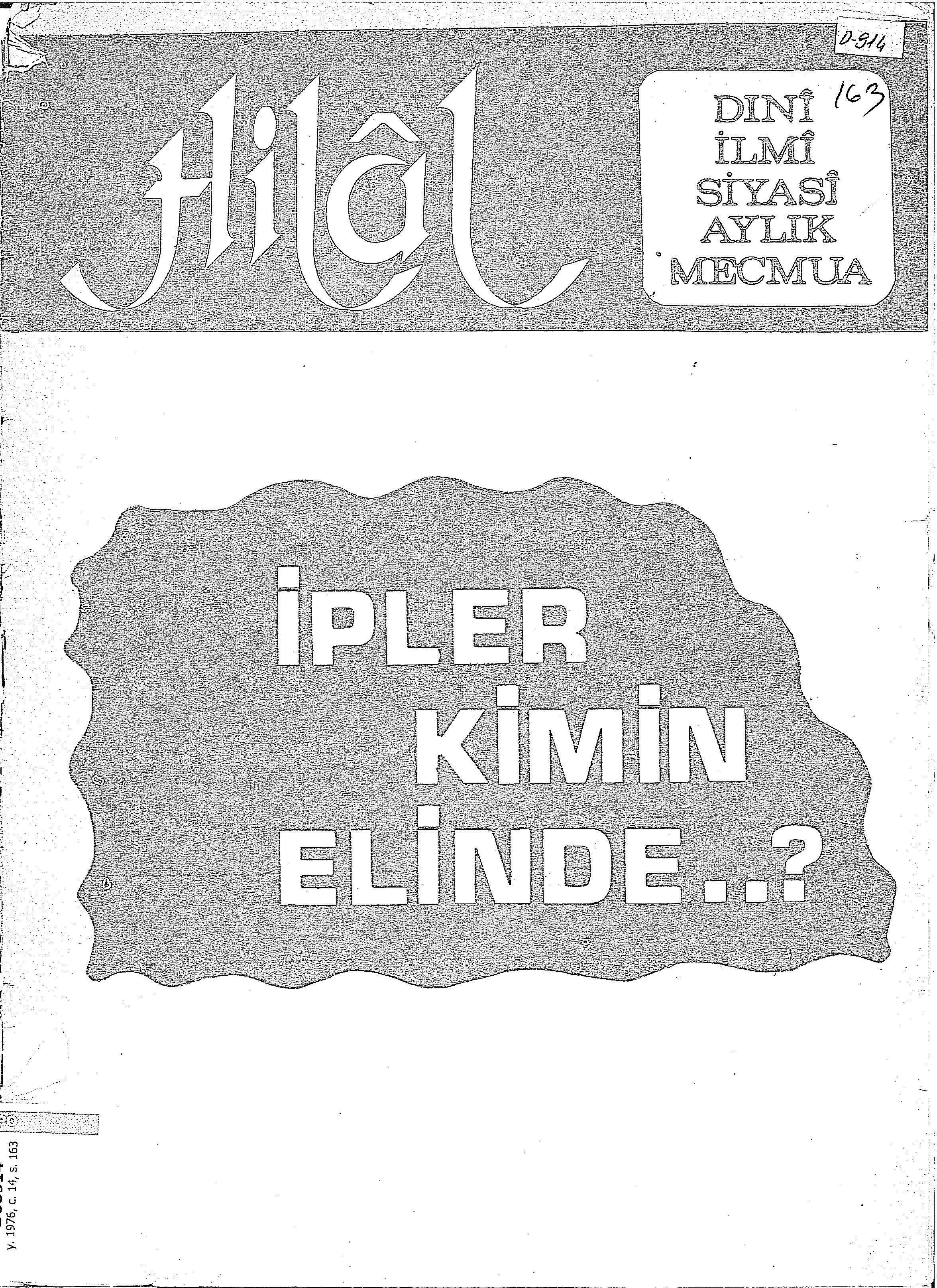 14. Cilt 163. Sayı Kapağı