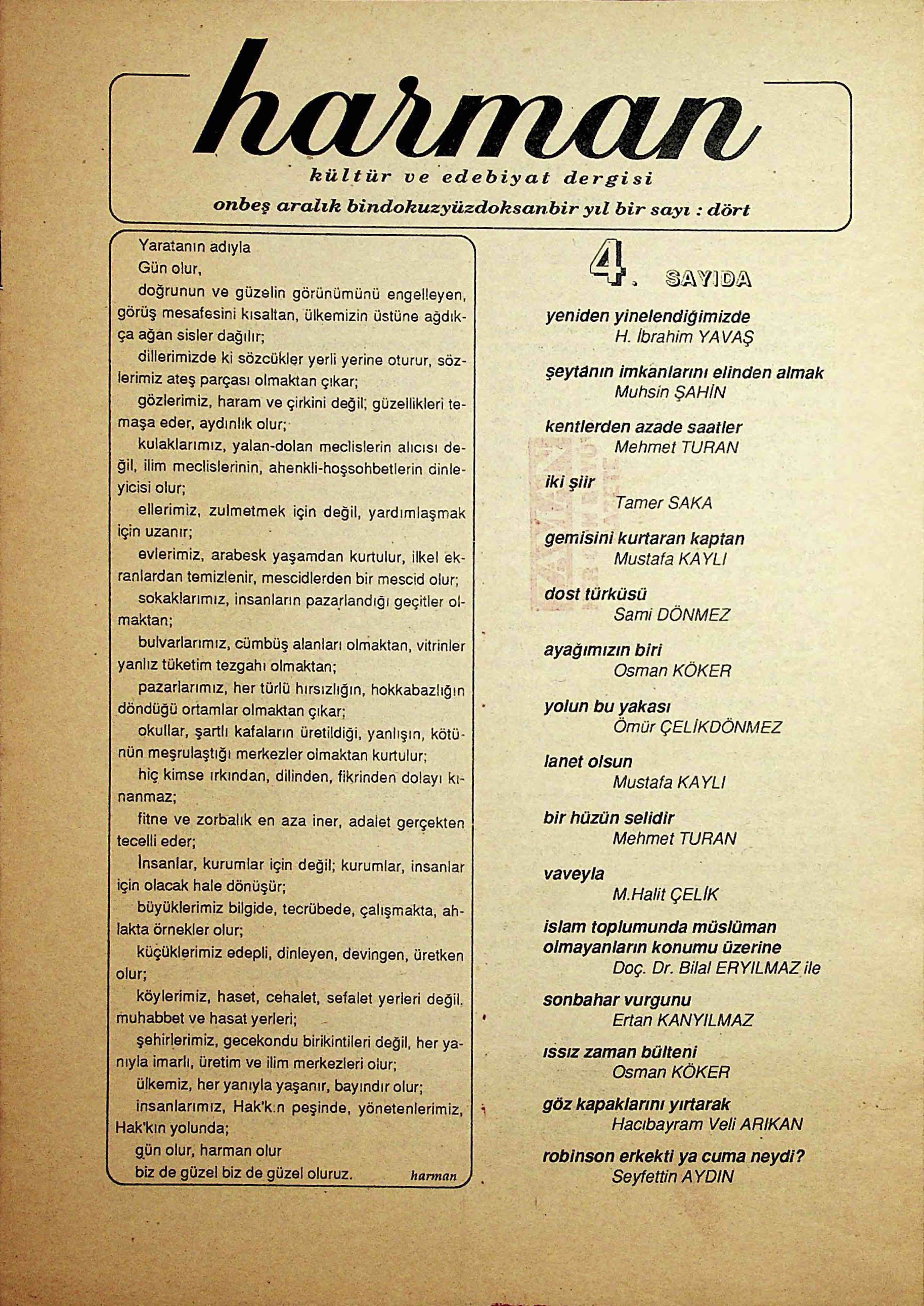 4. Sayı Kapağı