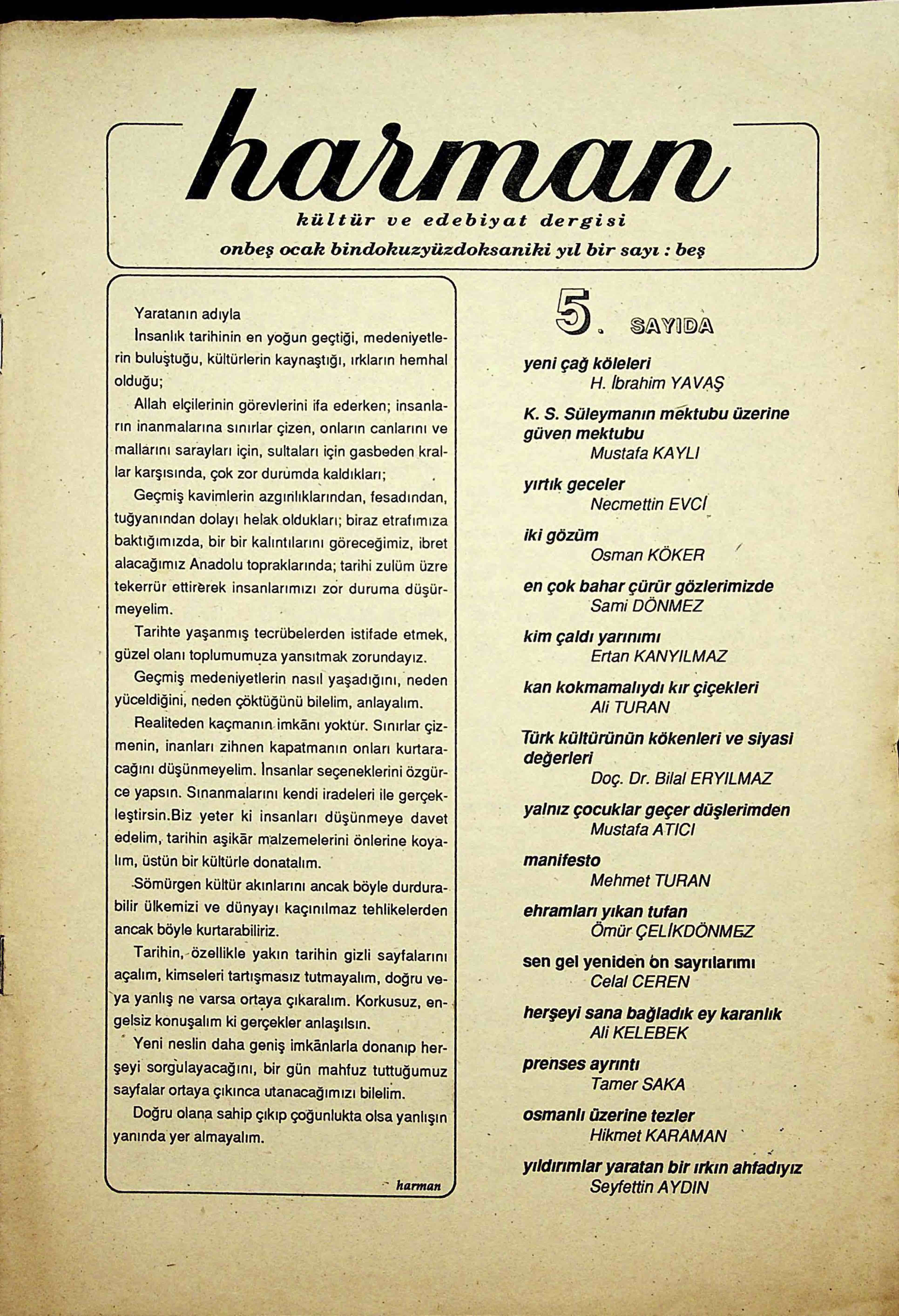 5. Sayı Kapağı