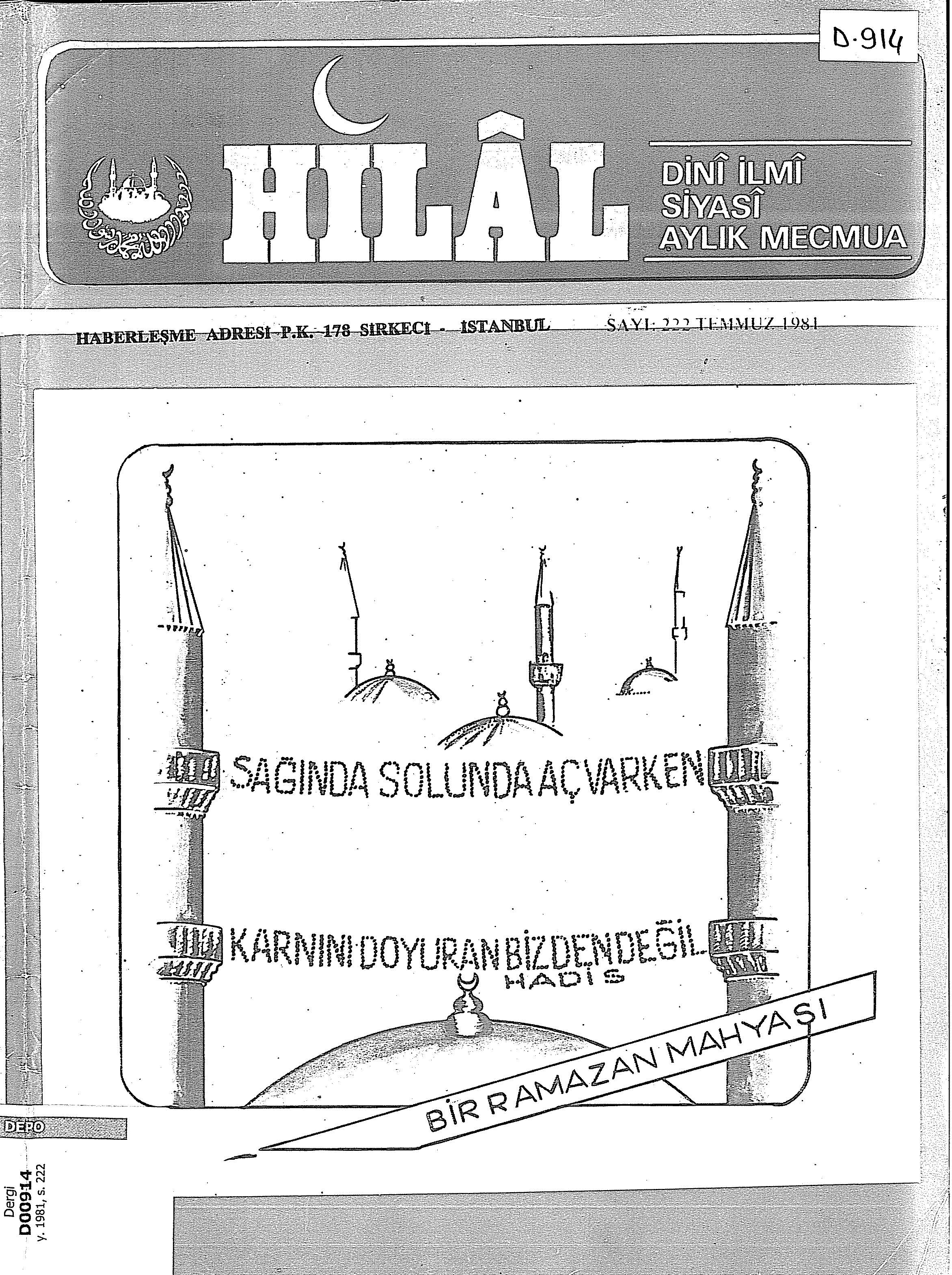 19. Cilt 222. Sayı Kapağı