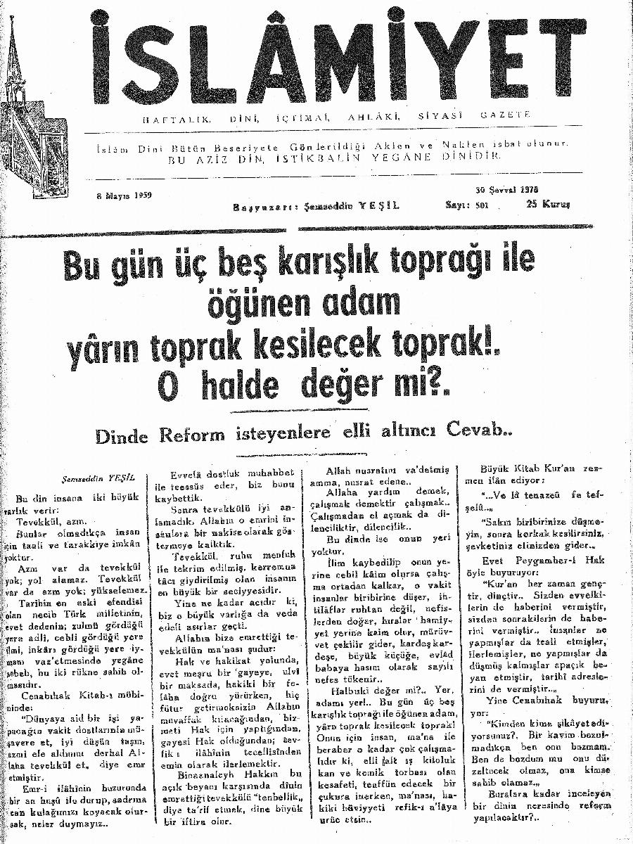 10. Cilt 501. Sayı Kapağı