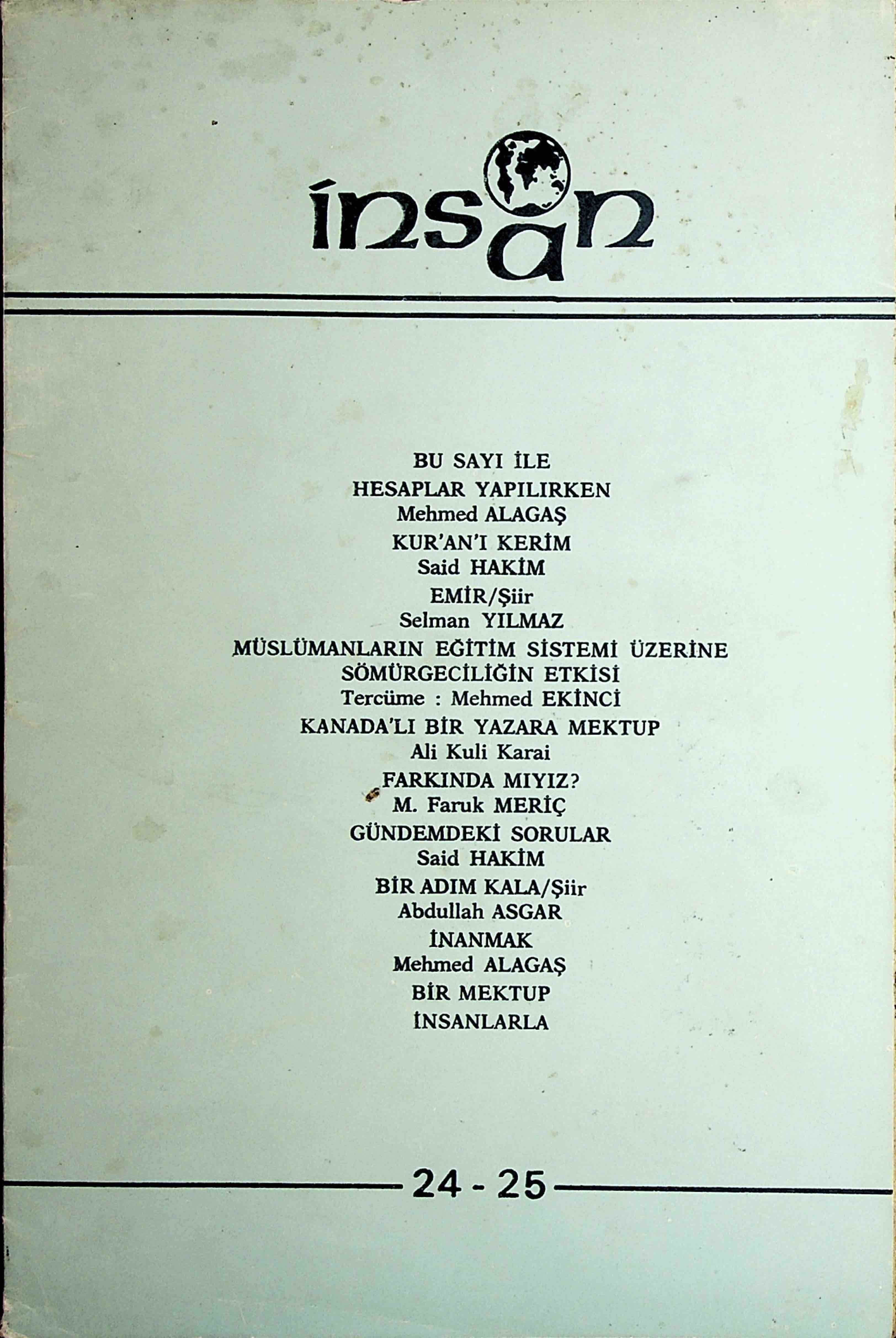 24-25. Sayı Kapağı