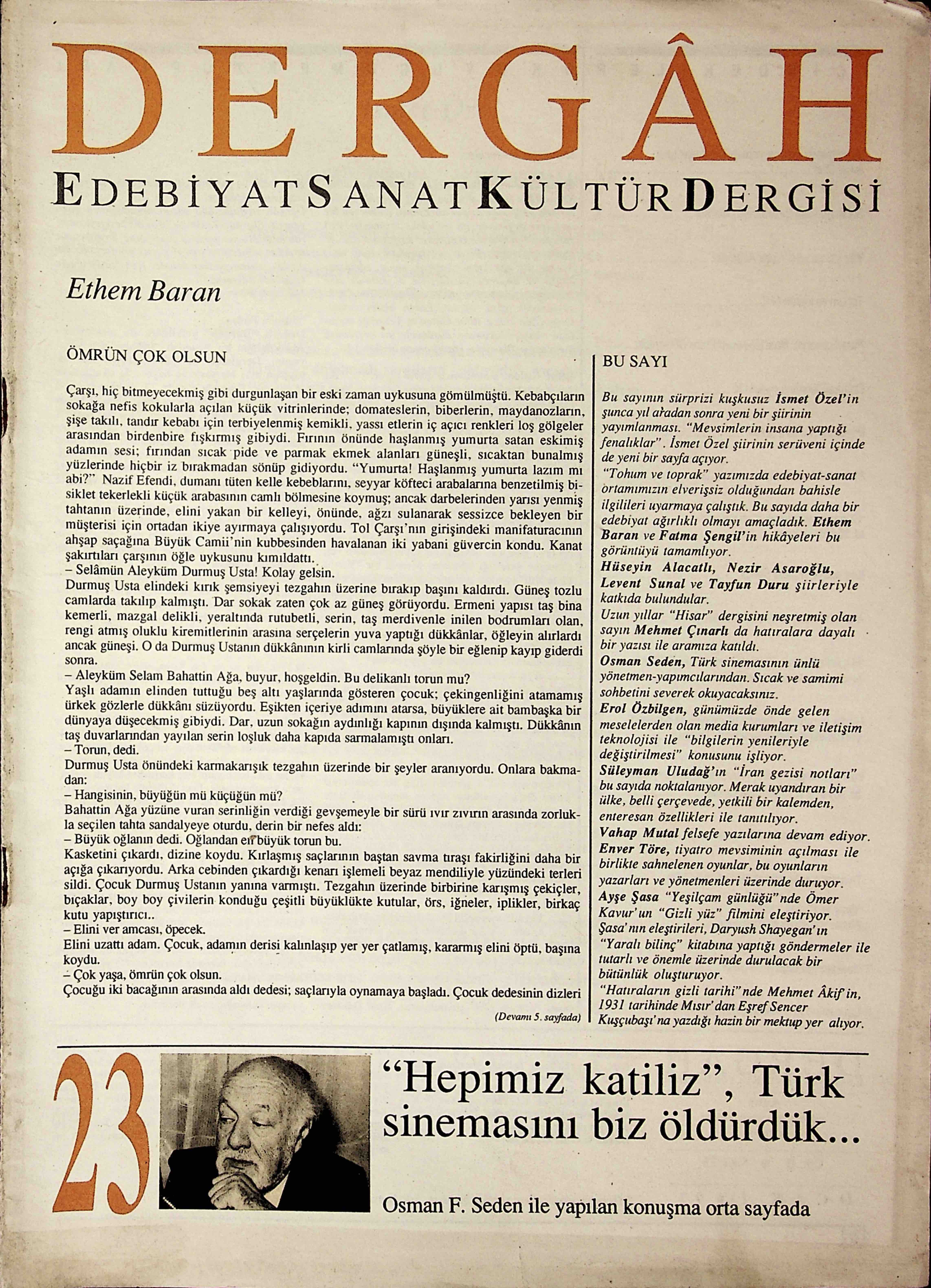 23. Sayı Kapağı