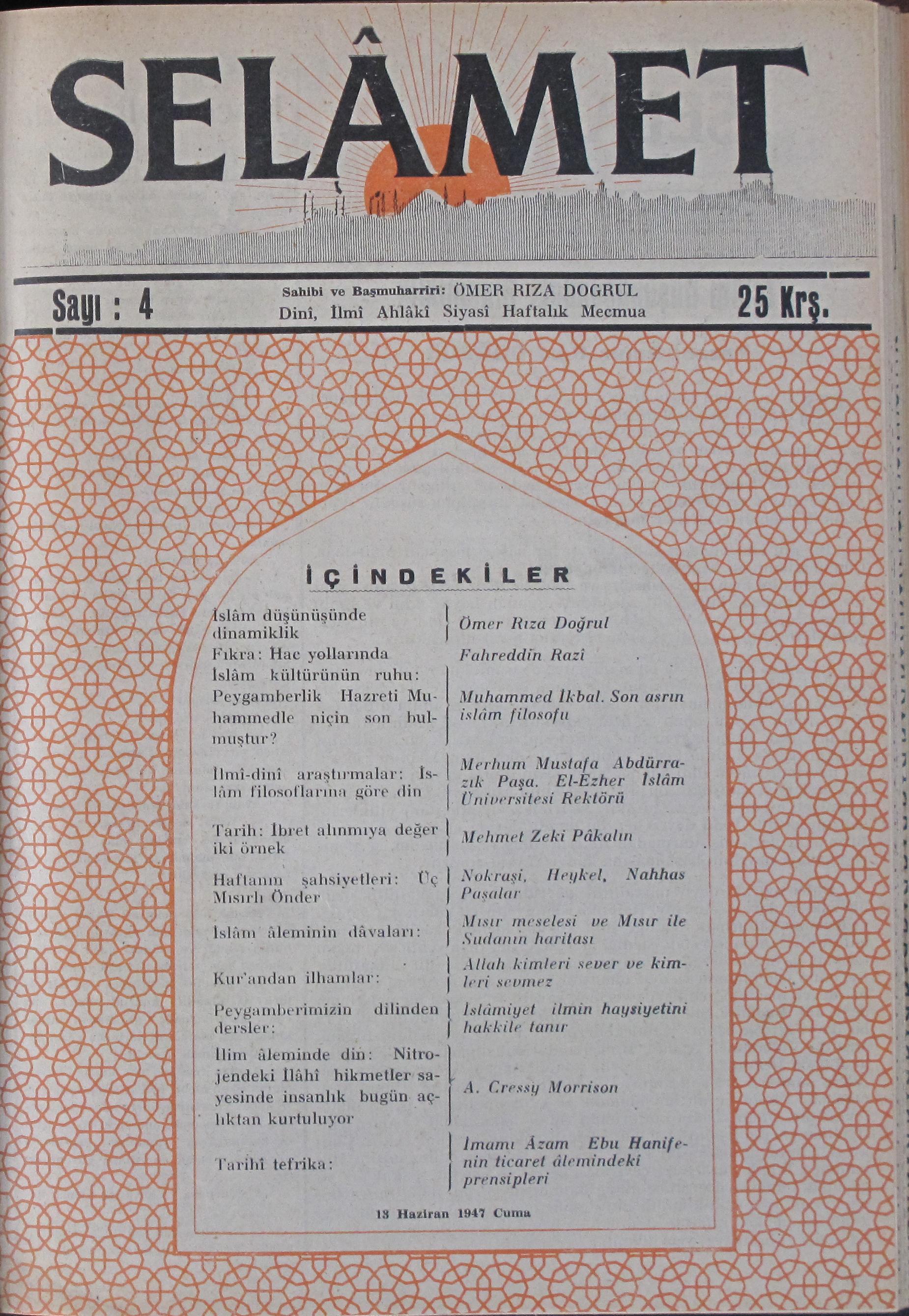 1. Cilt 4. Sayı Kapağı