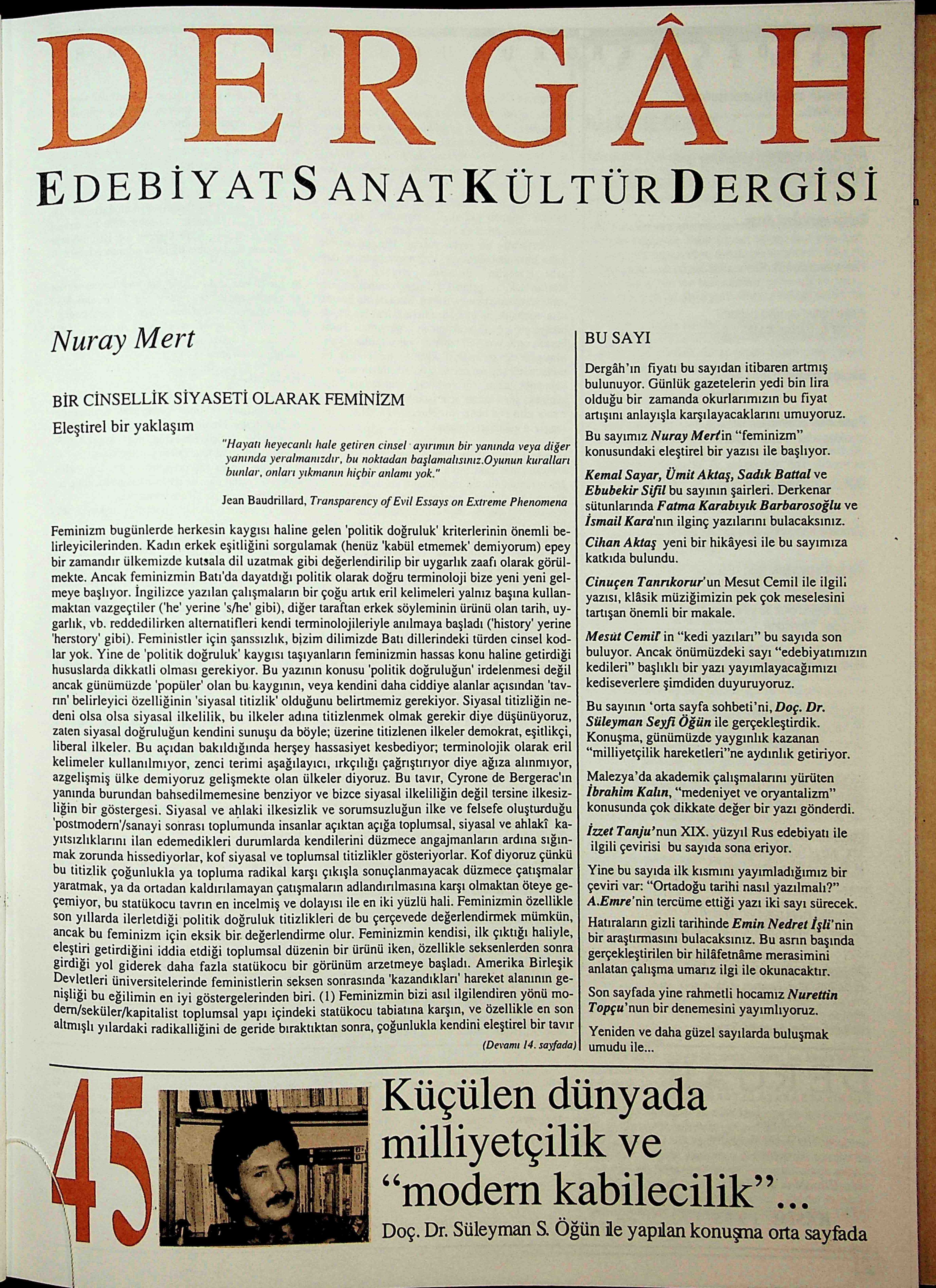 45. Sayı Kapağı