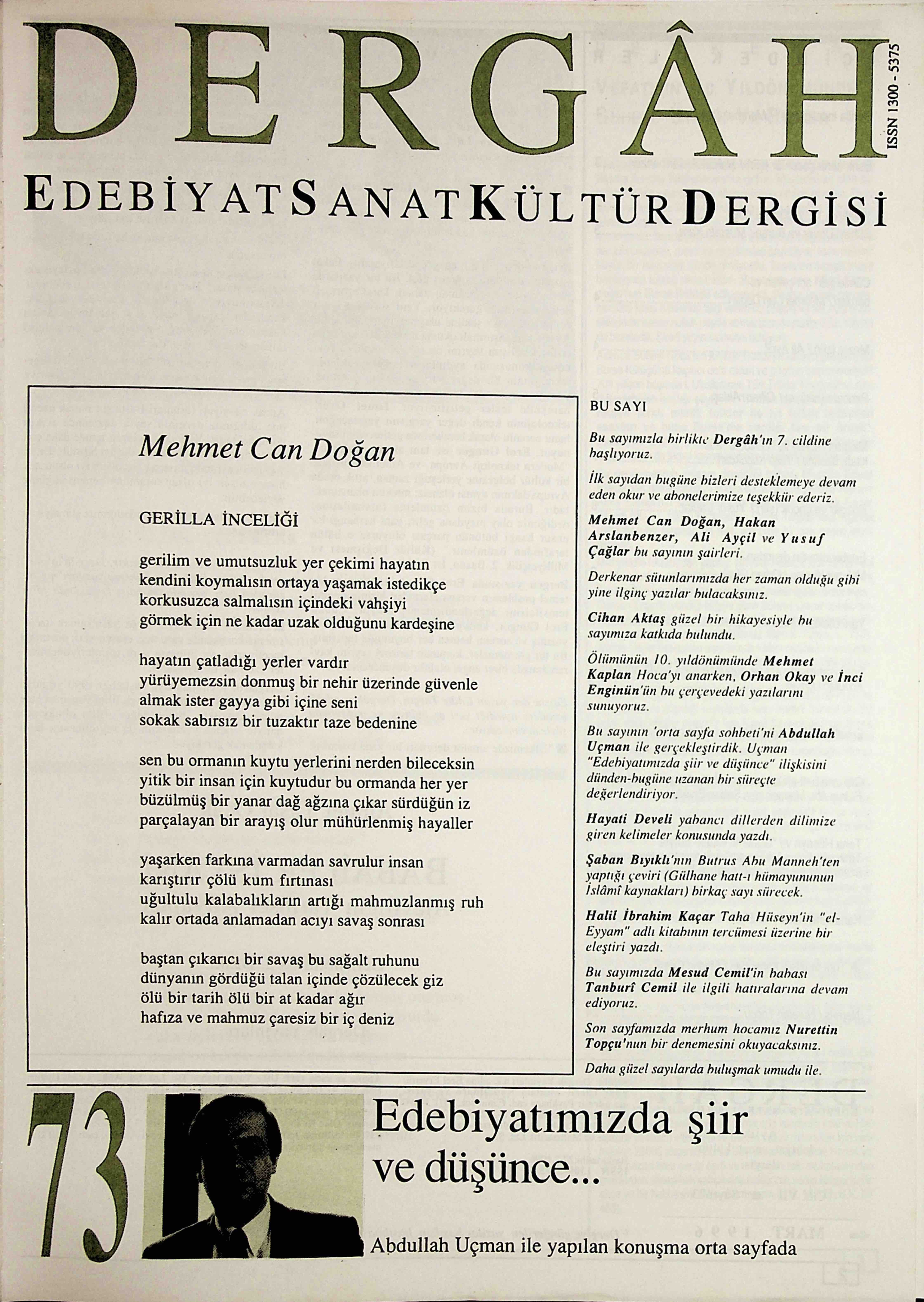 73. Sayı Kapağı