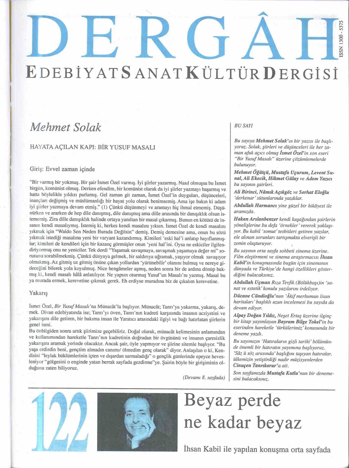 122. Sayı Kapağı