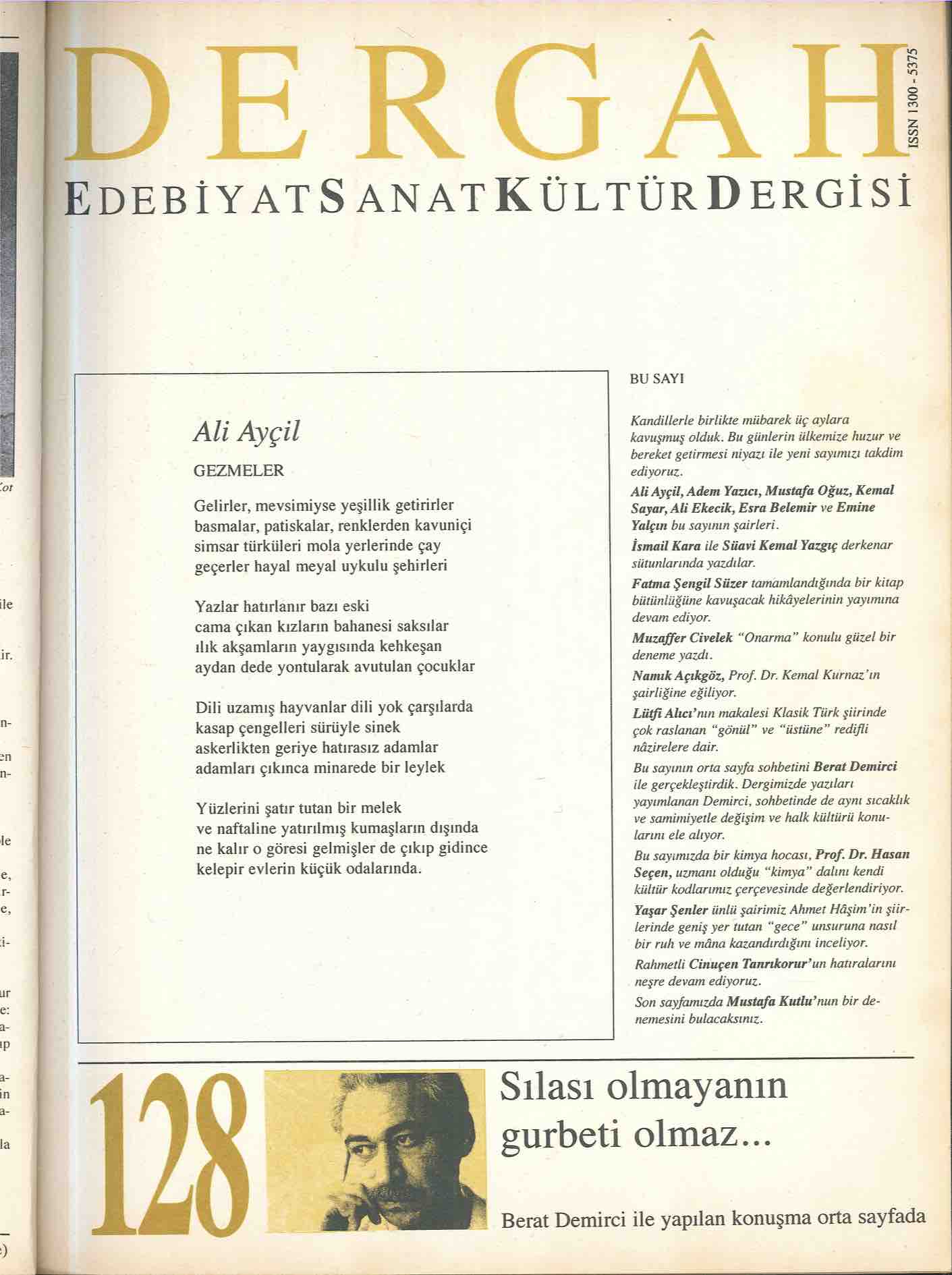 128. Sayı Kapağı