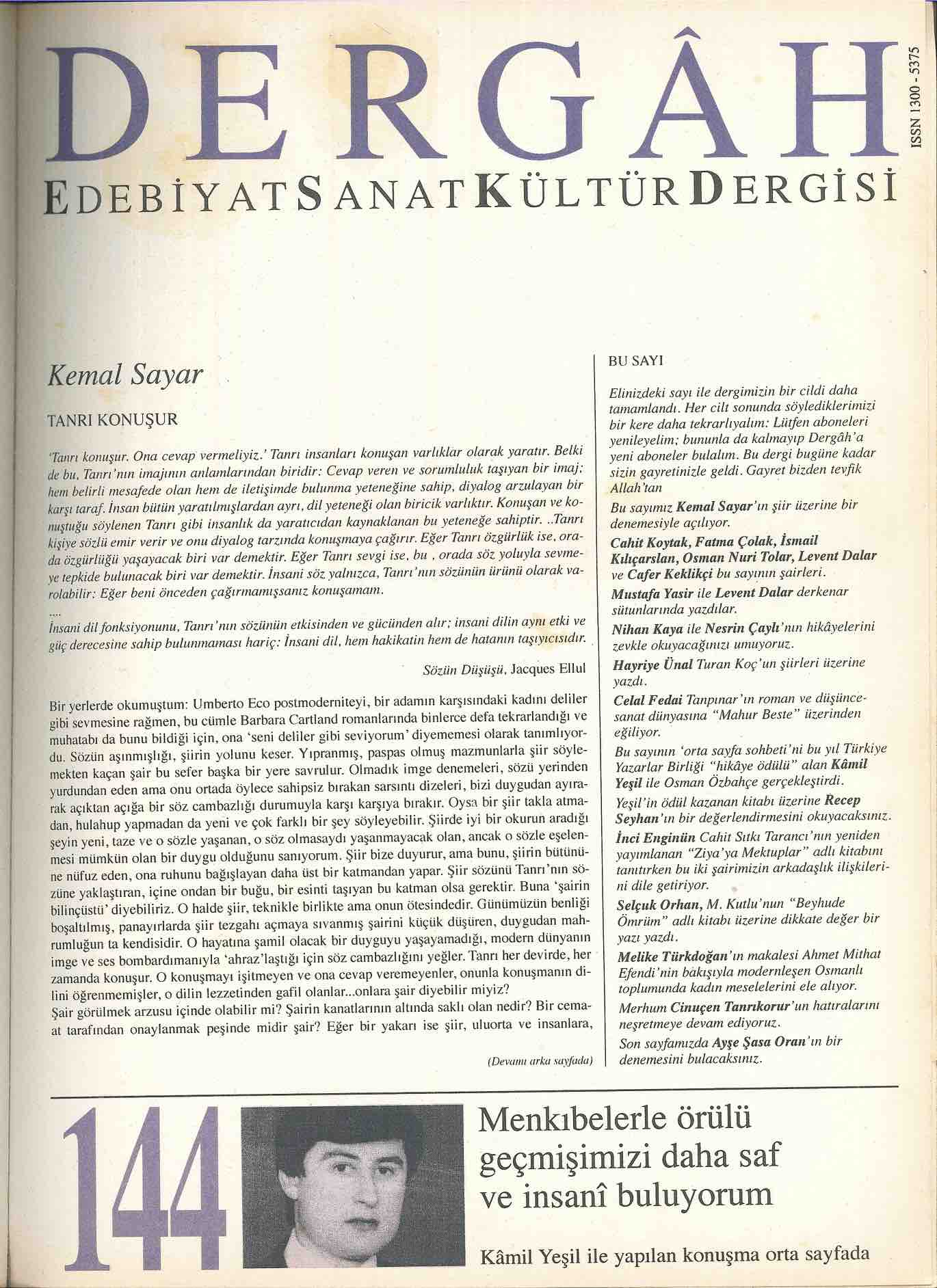 144. Sayı Kapağı