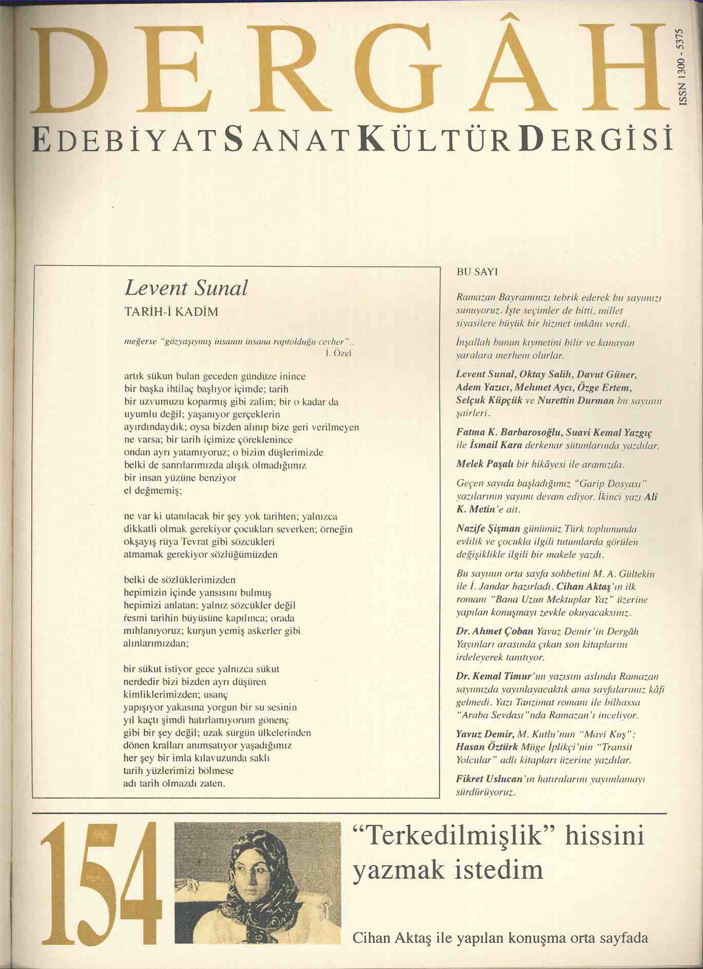 154. Sayı Kapağı