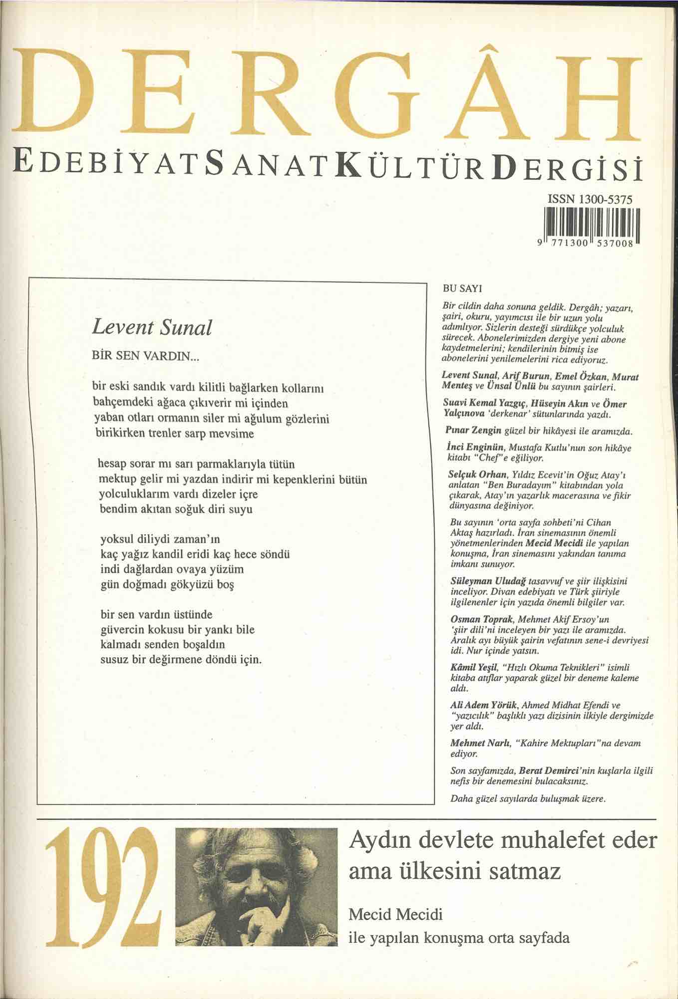 192. Sayı Kapağı