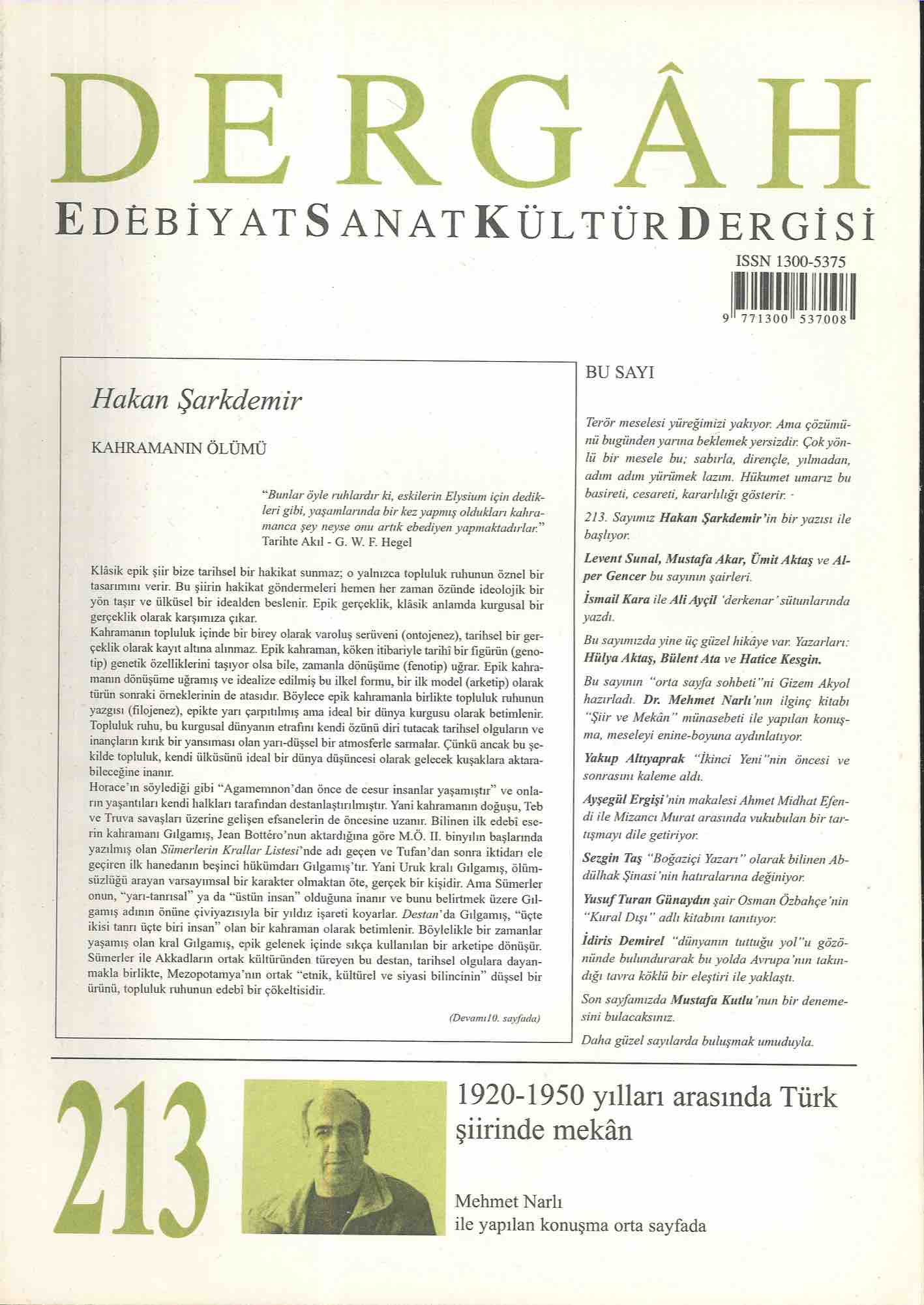 213. Sayı Kapağı