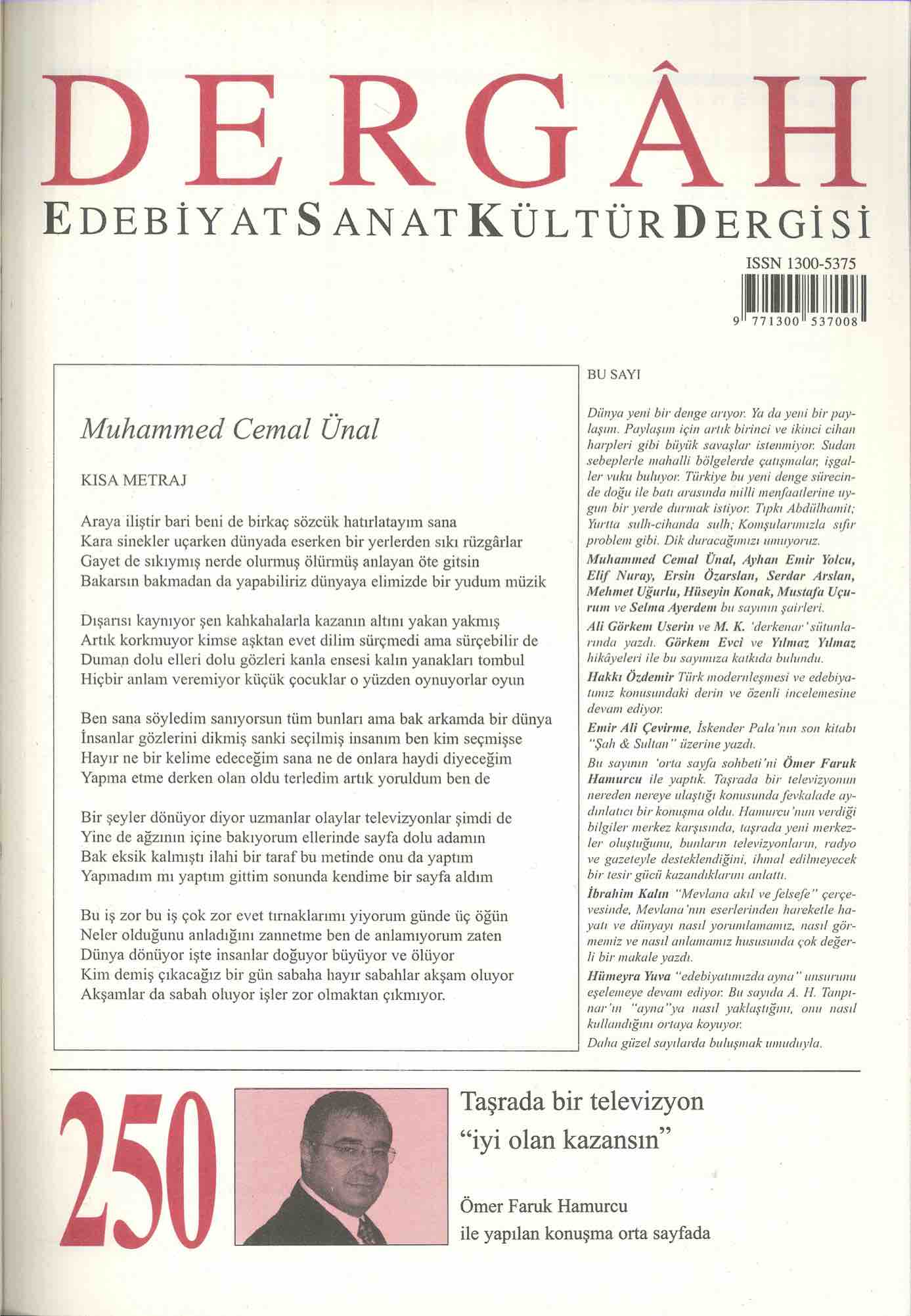 250. Sayı Kapağı