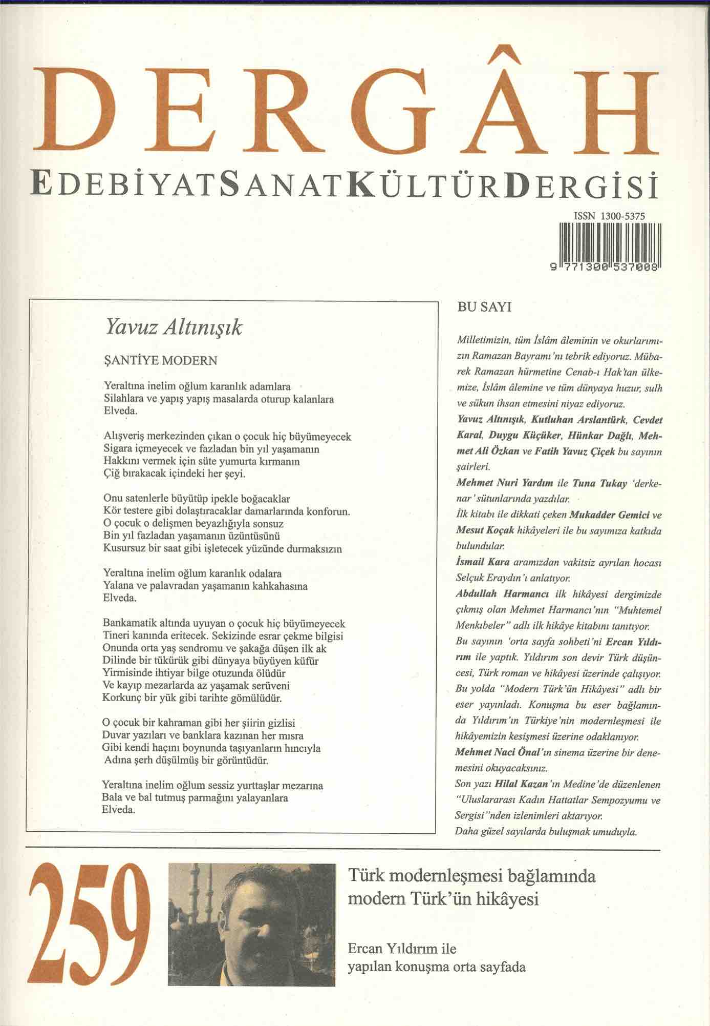 259. Sayı Kapağı
