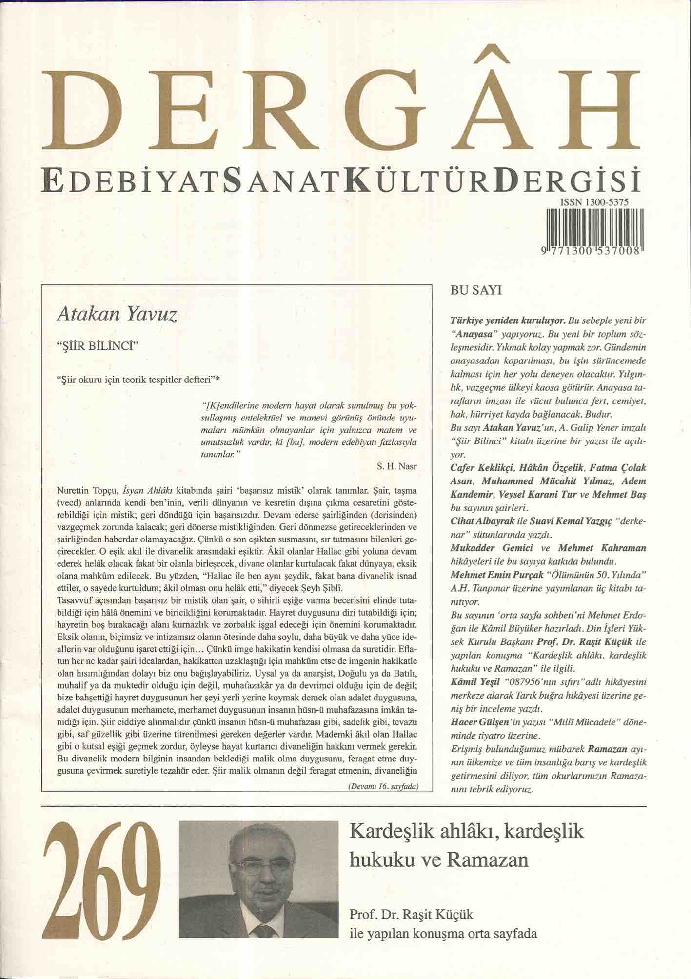 269. Sayı Kapağı