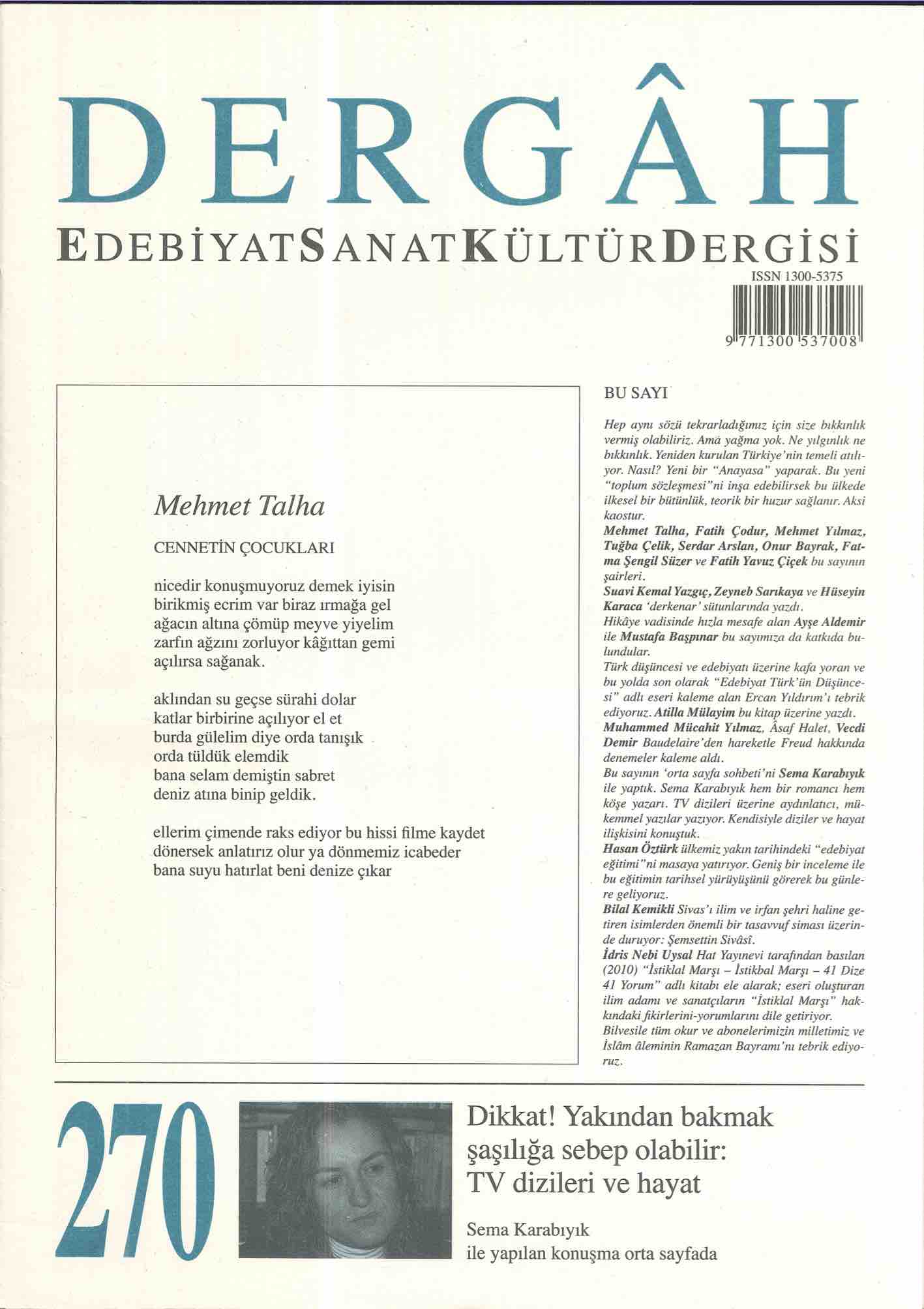 270. Sayı Kapağı