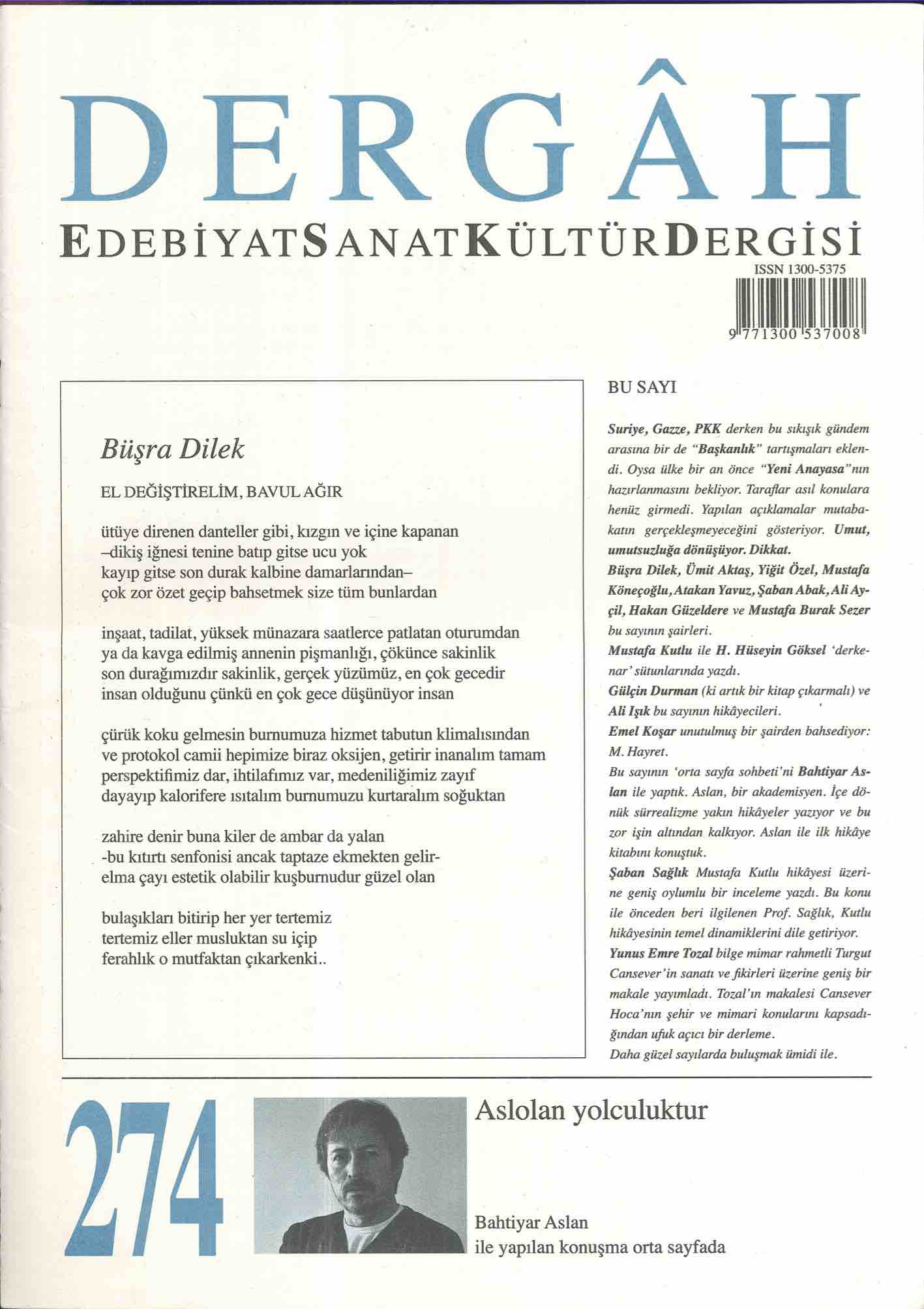 274. Sayı Kapağı