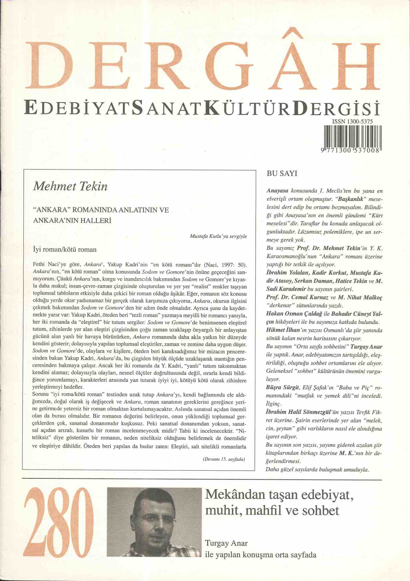 280. Sayı Kapağı