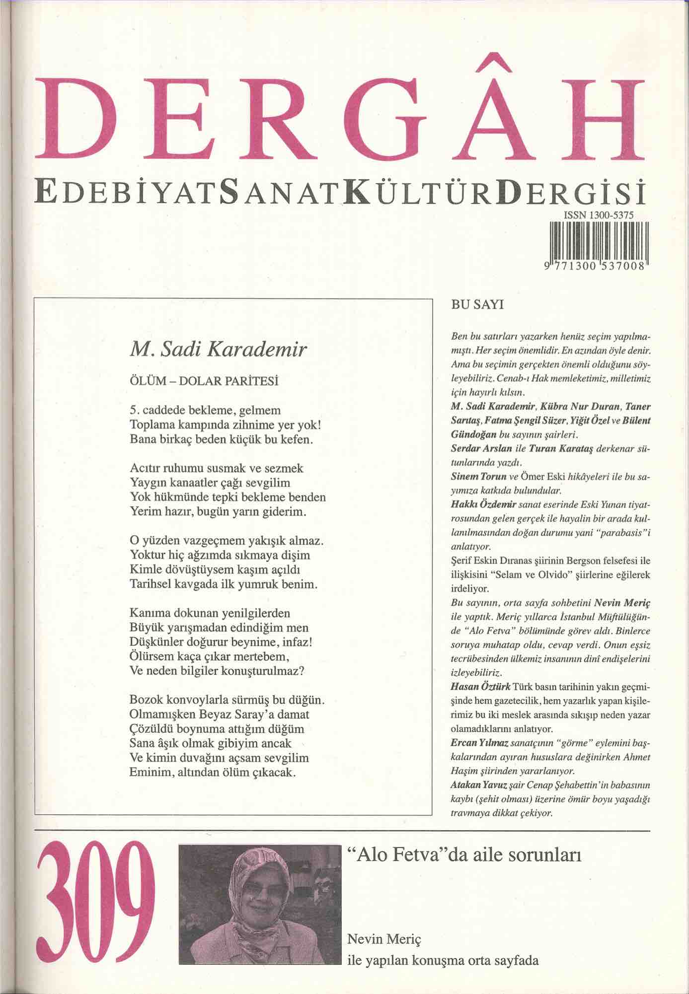 309. Sayı Kapağı