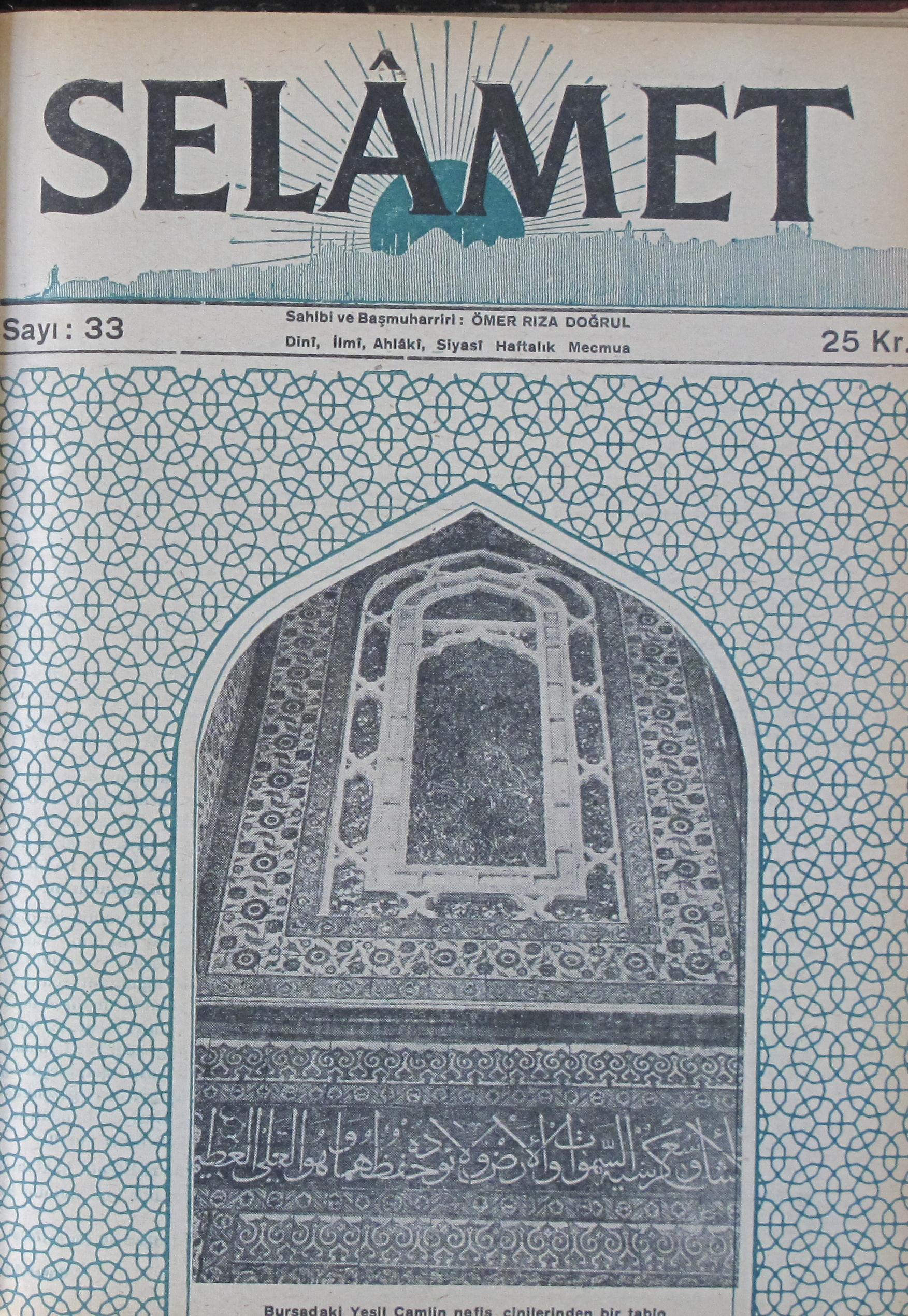 2. Cilt 33. Sayı Kapağı